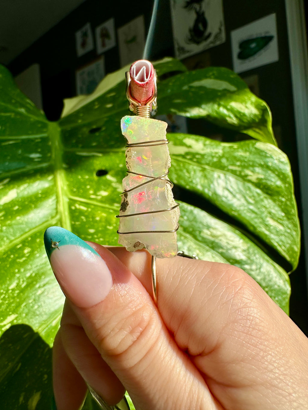 raw opal 14k gold fill smoke ring ♡