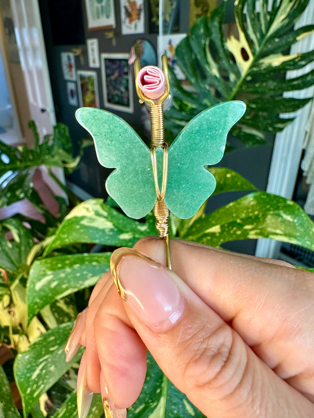 crystal butterfly smoke ring ♡ *handmade for you*