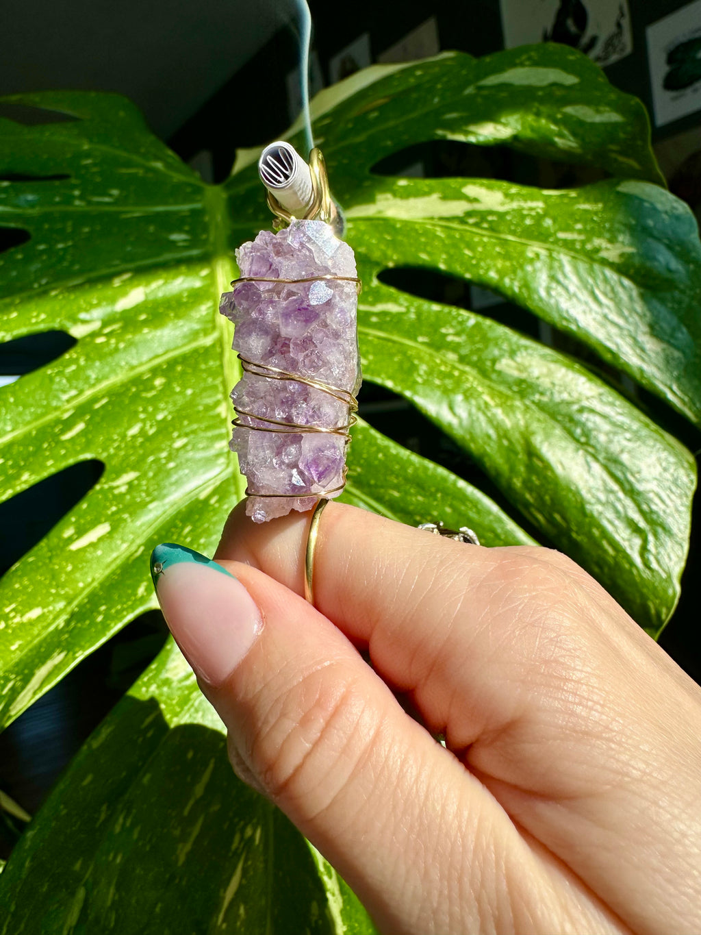 raw amethyst smoke ring ♡ light purple