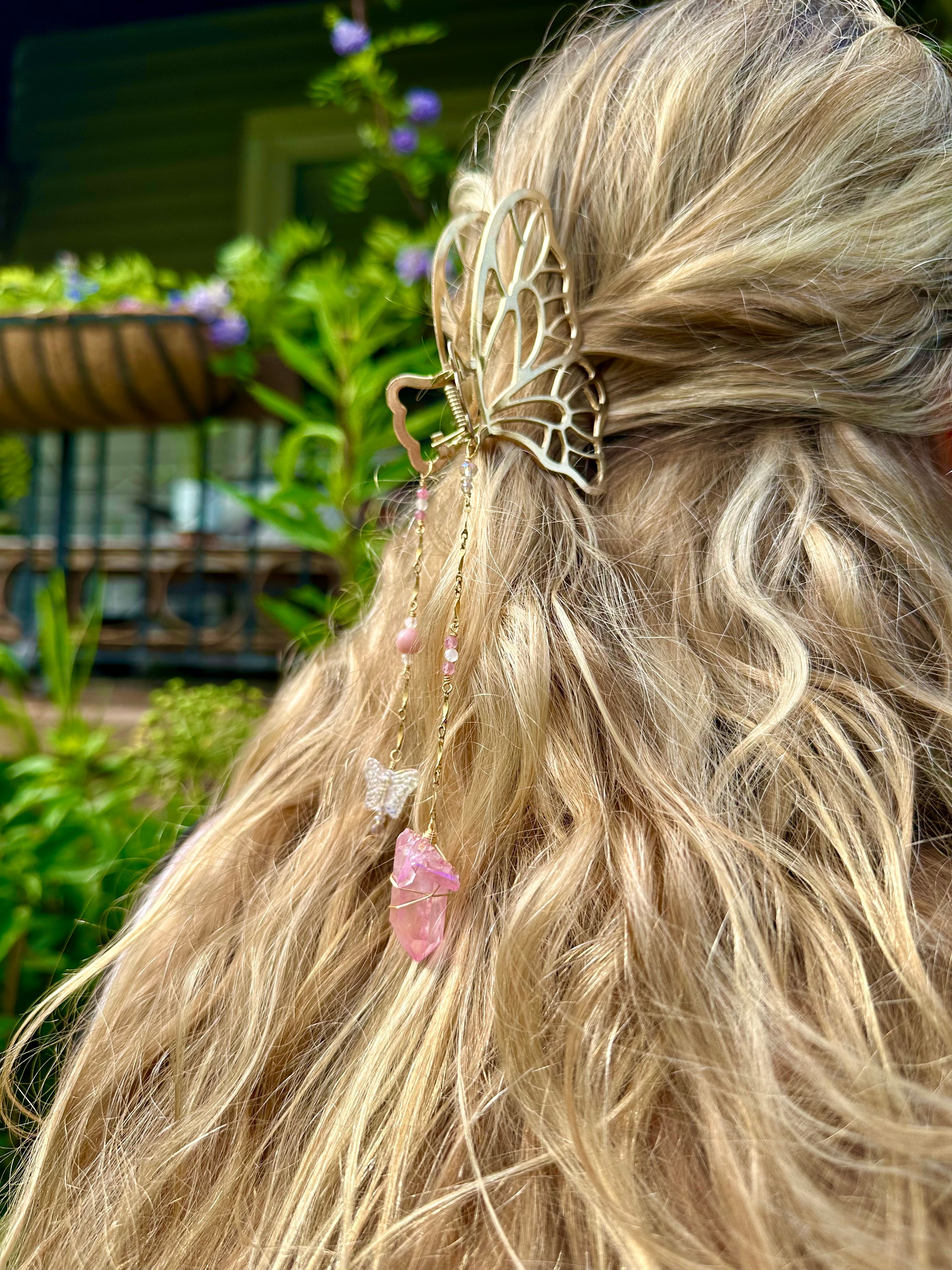 princess bubblegum butterfly hair clip 🌈