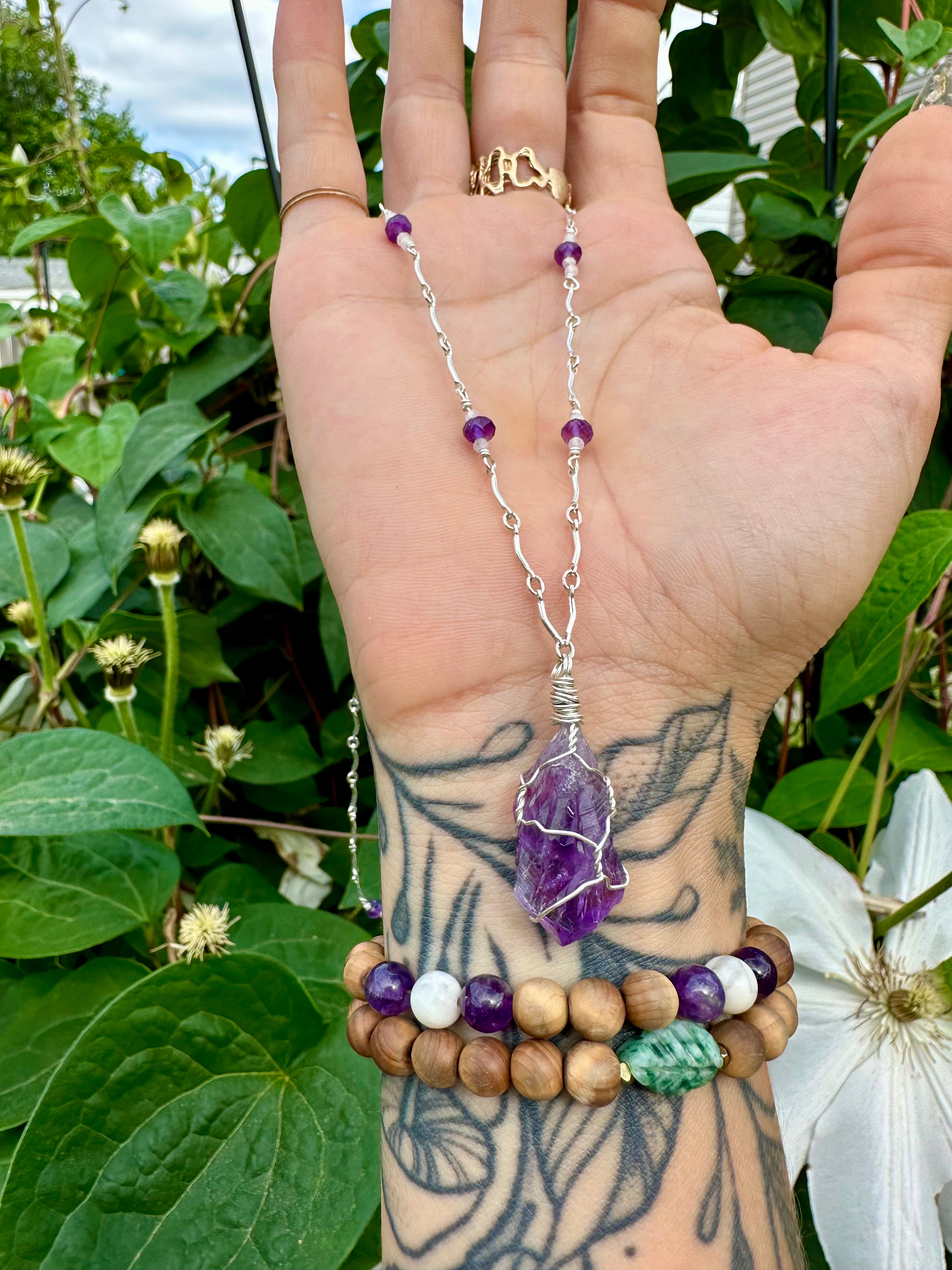 ♡*one of one*♡ amethyst necklace sterling silver