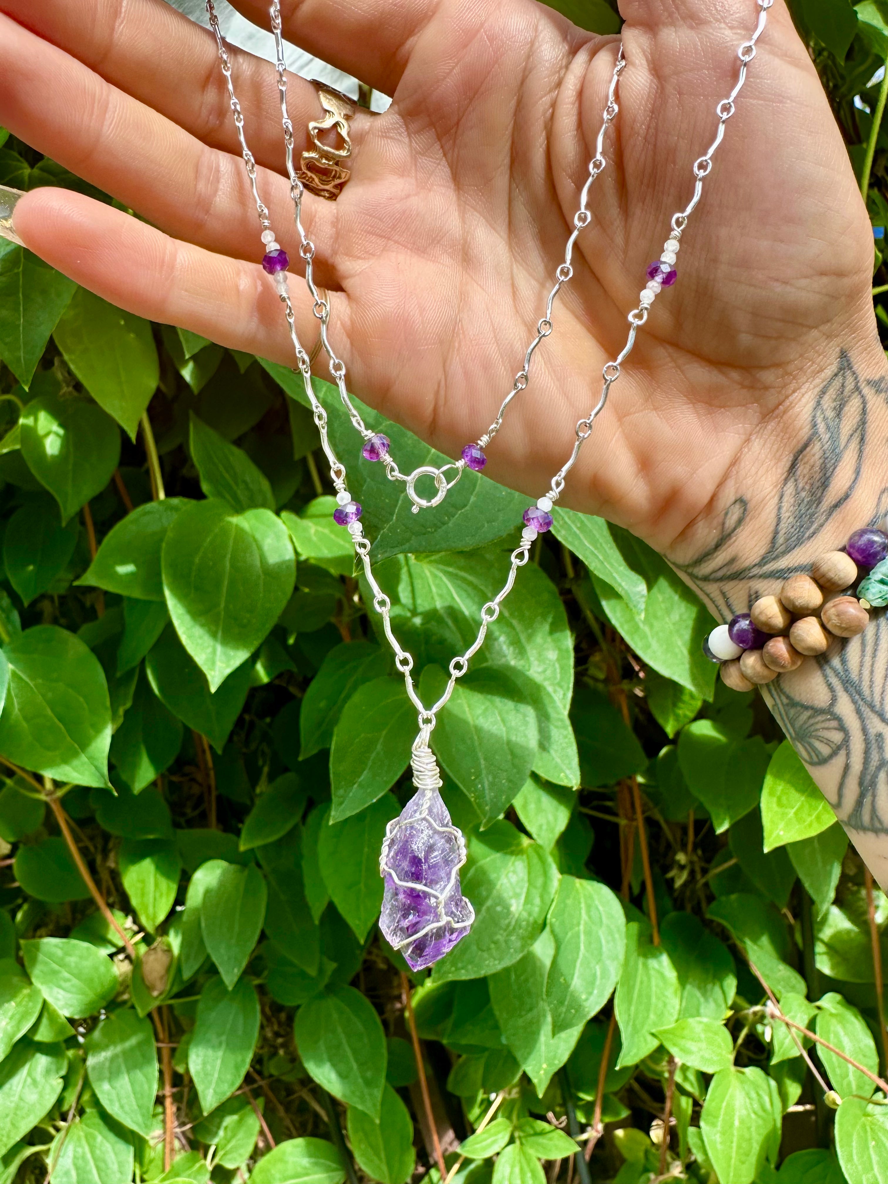 ♡*one of one*♡ amethyst necklace sterling silver