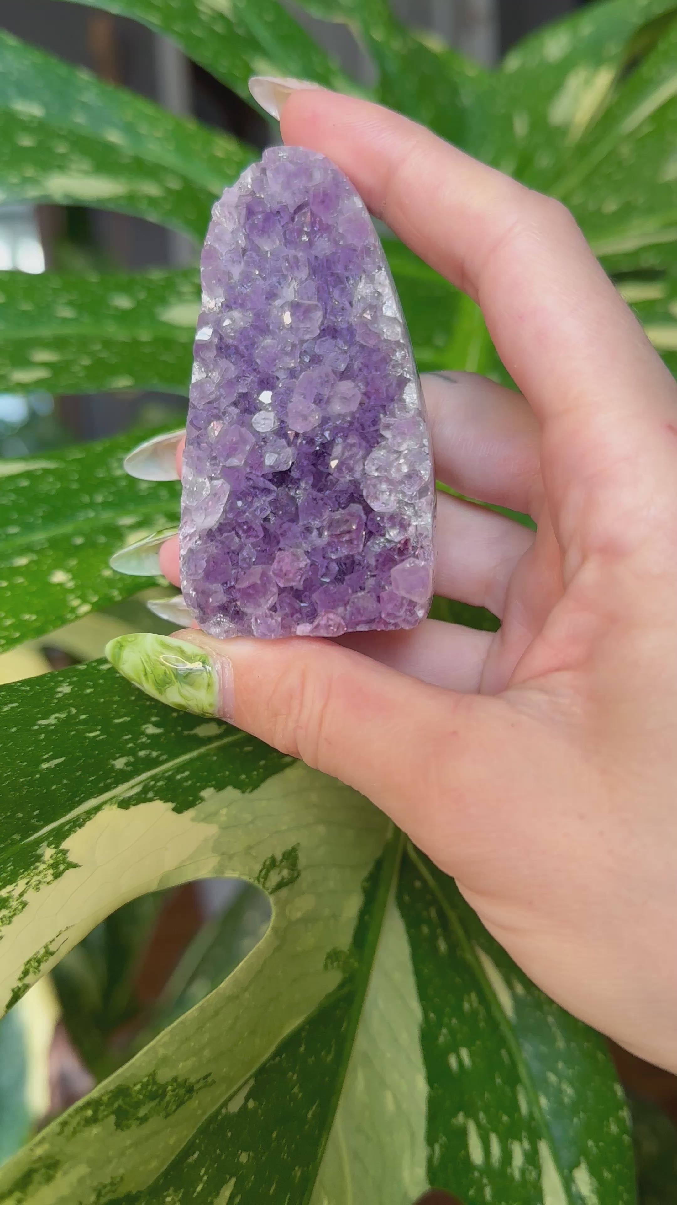 raw amethyst druzy- self standing 2
