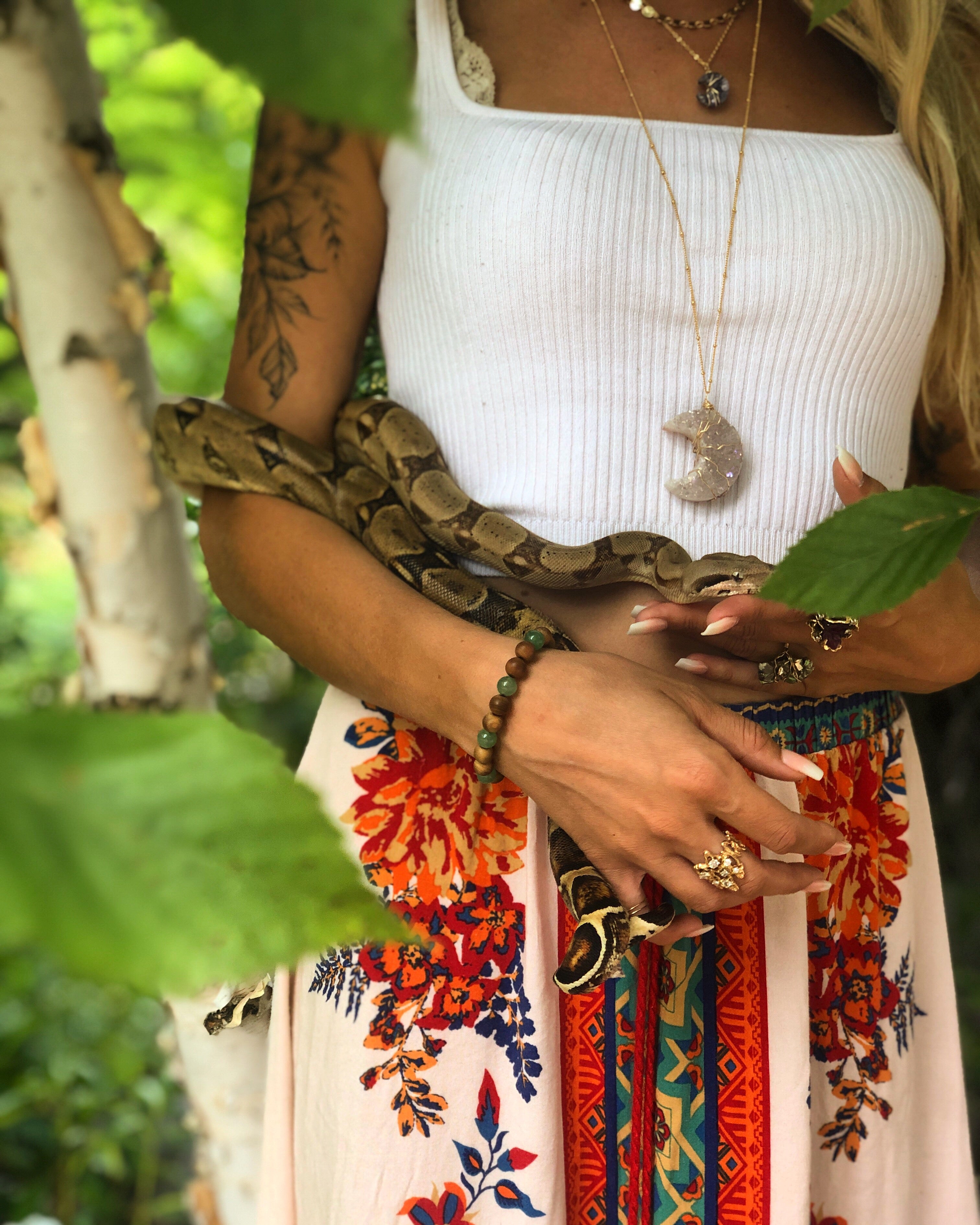 Lavendar Luna Aura Necklace