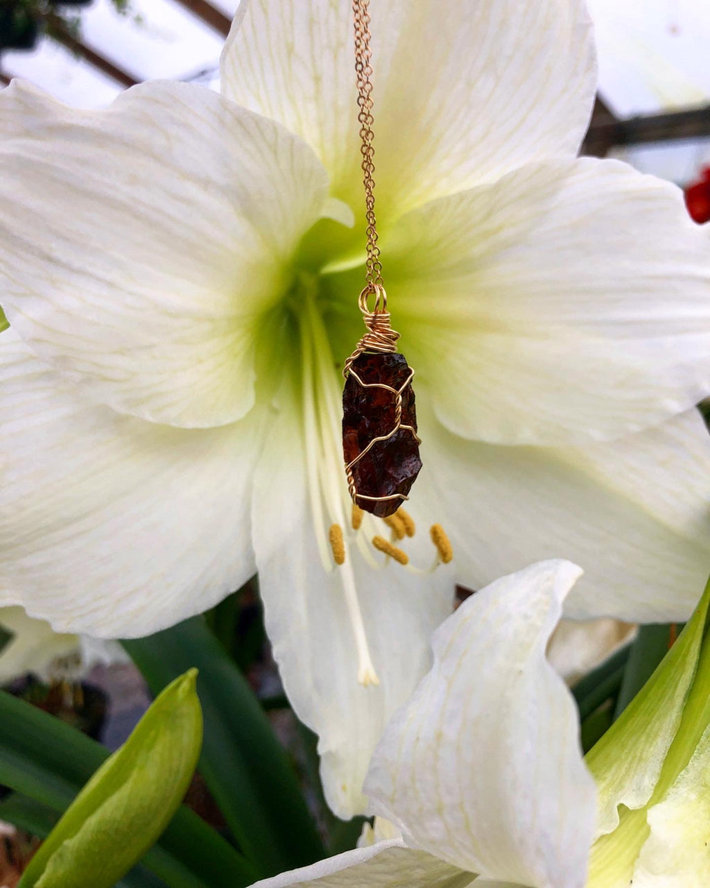 Nessa Raw Garnet Necklace