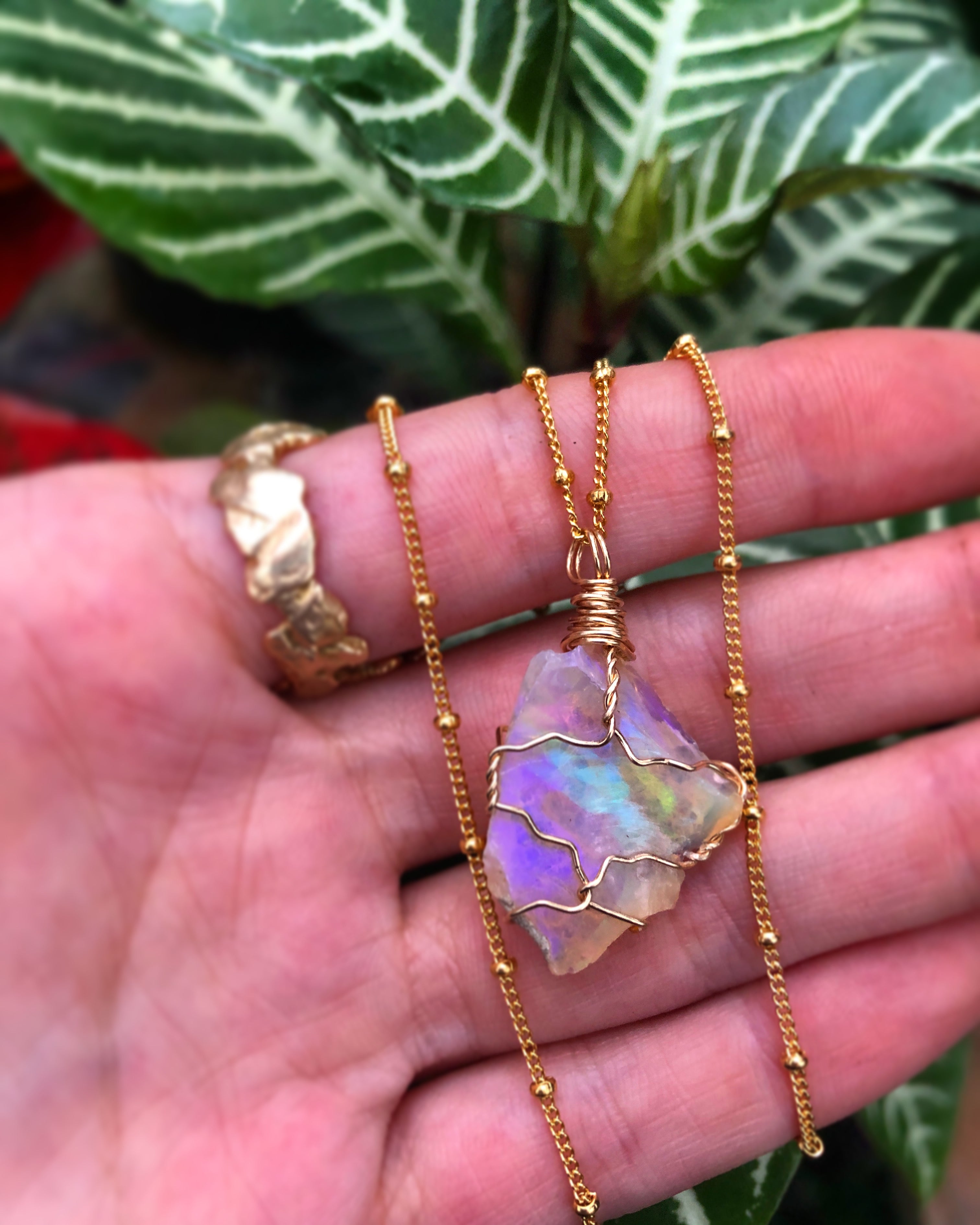 *deposit* for a custom raw opal necklace ♡