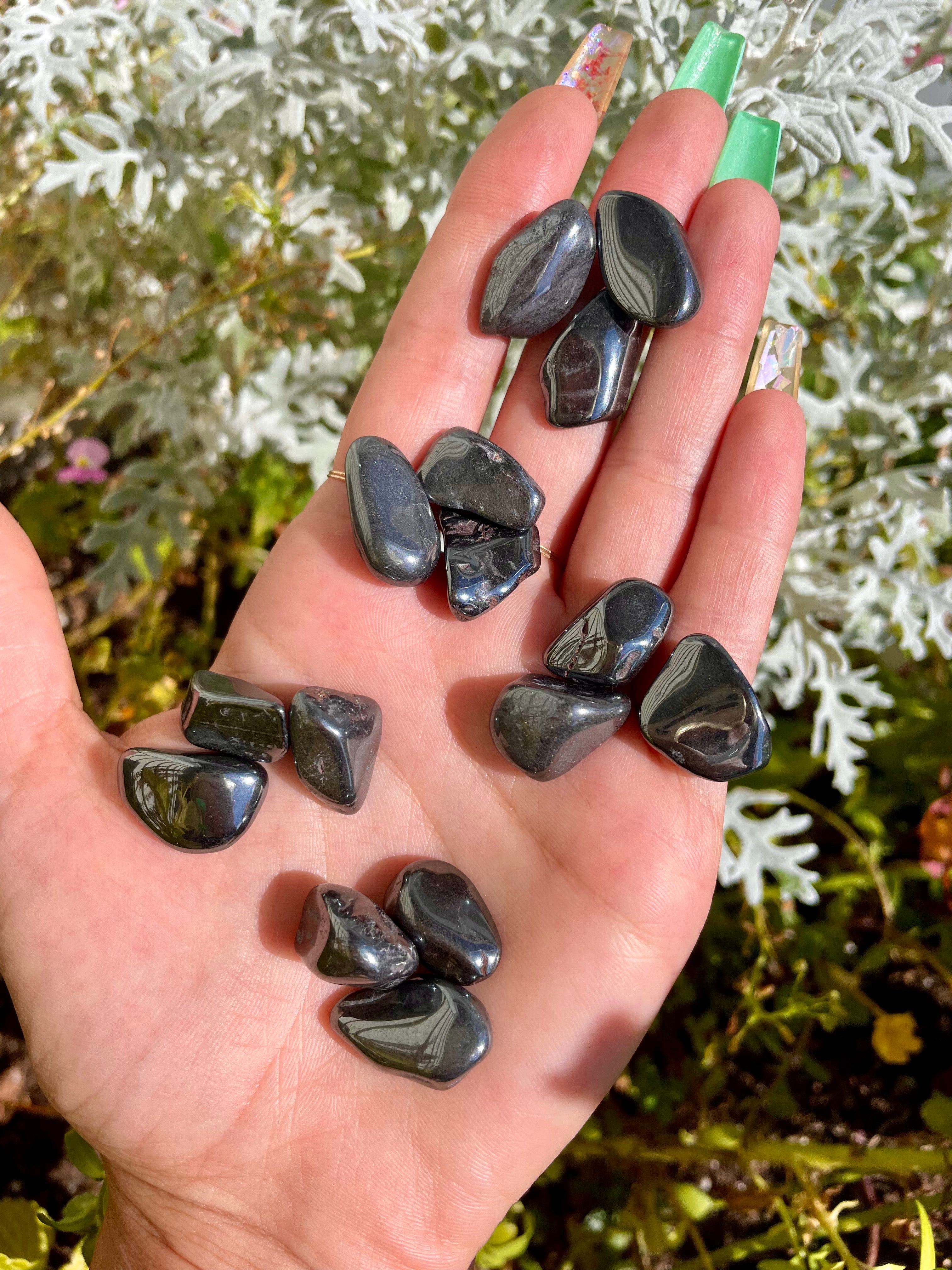 three little hematite crystals