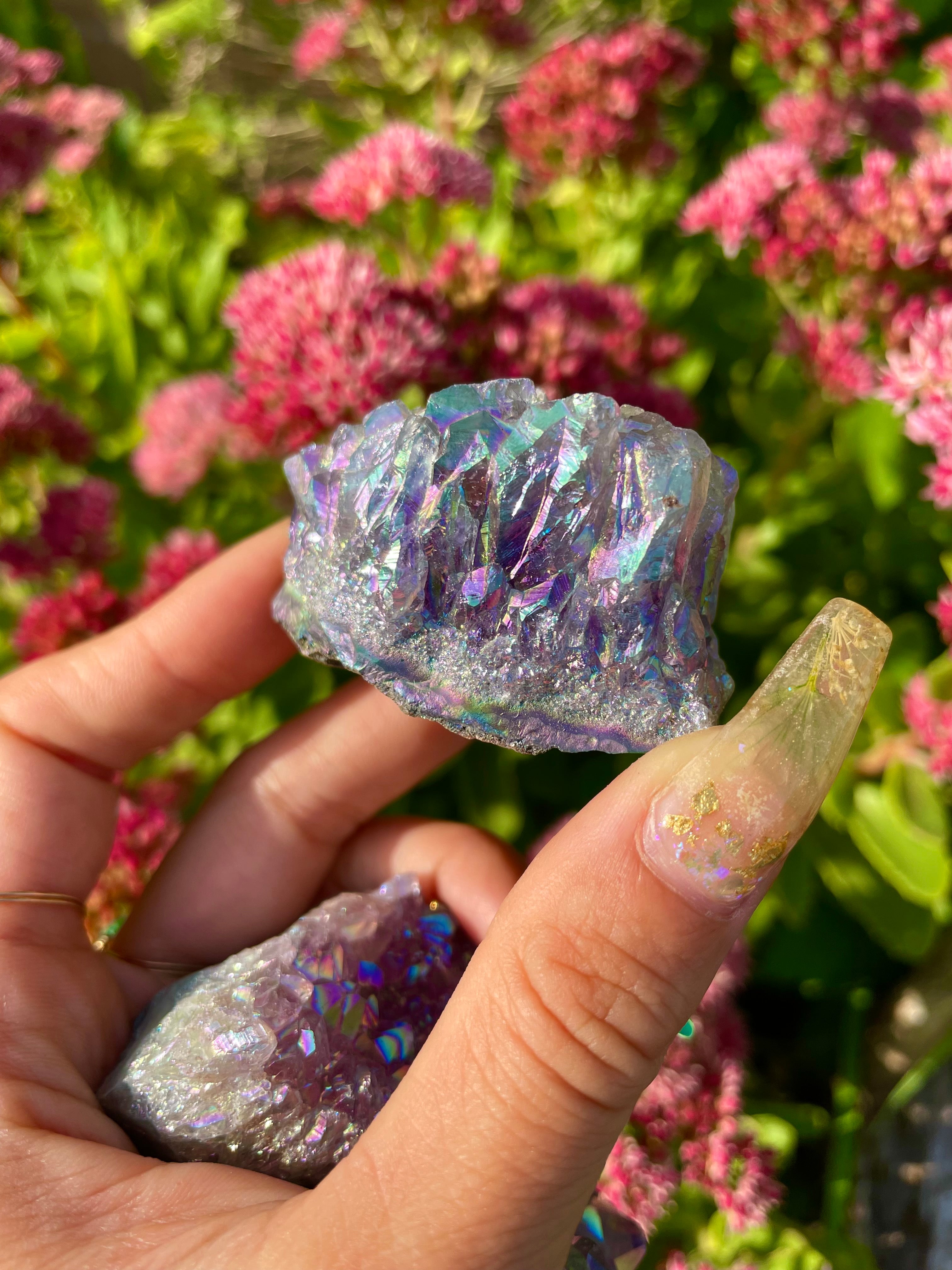 angel aura amethyst druzy