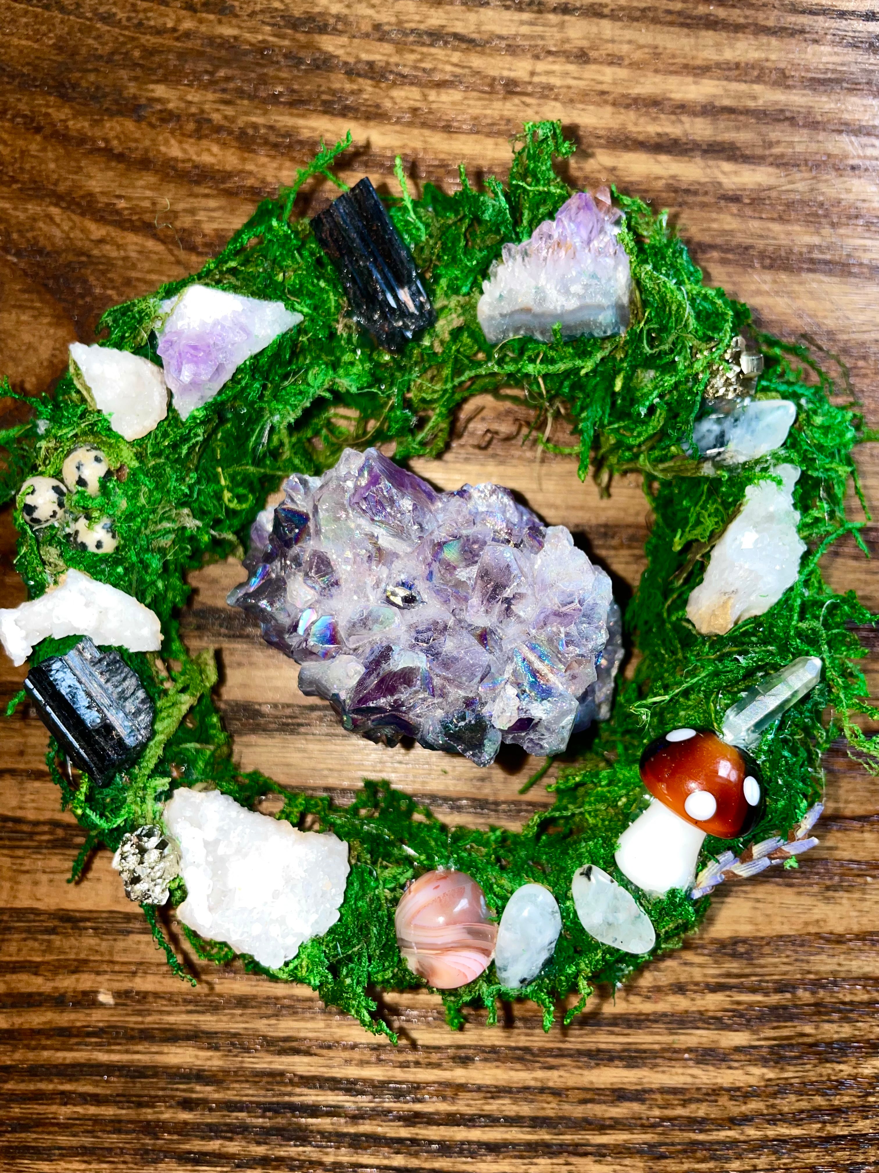 mini crystal fairy protection nest
