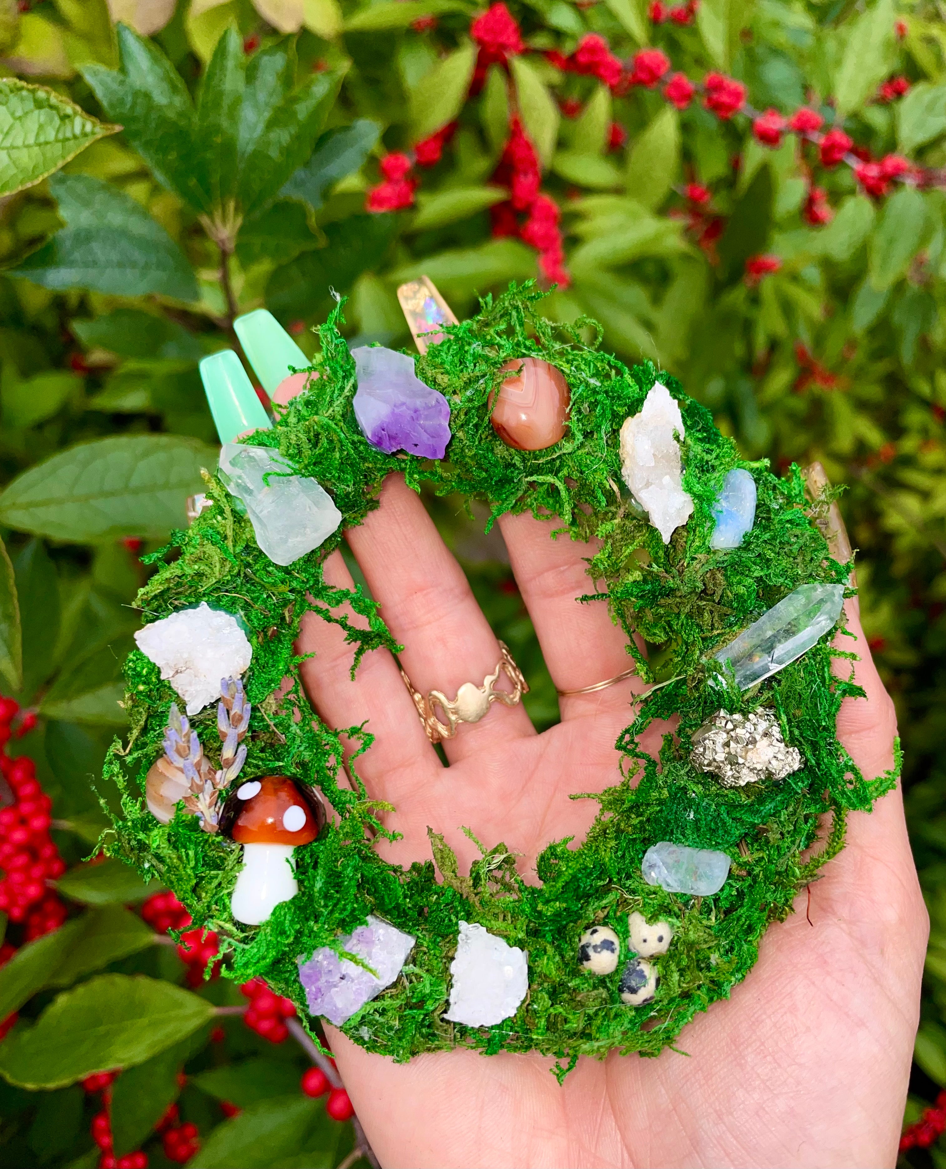 mini crystal fairy protection nest