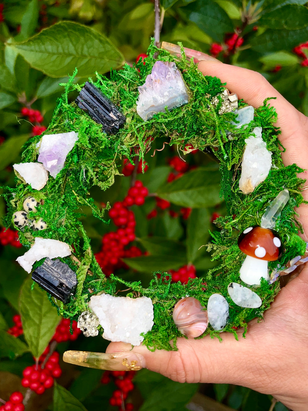 mini crystal fairy protection nest