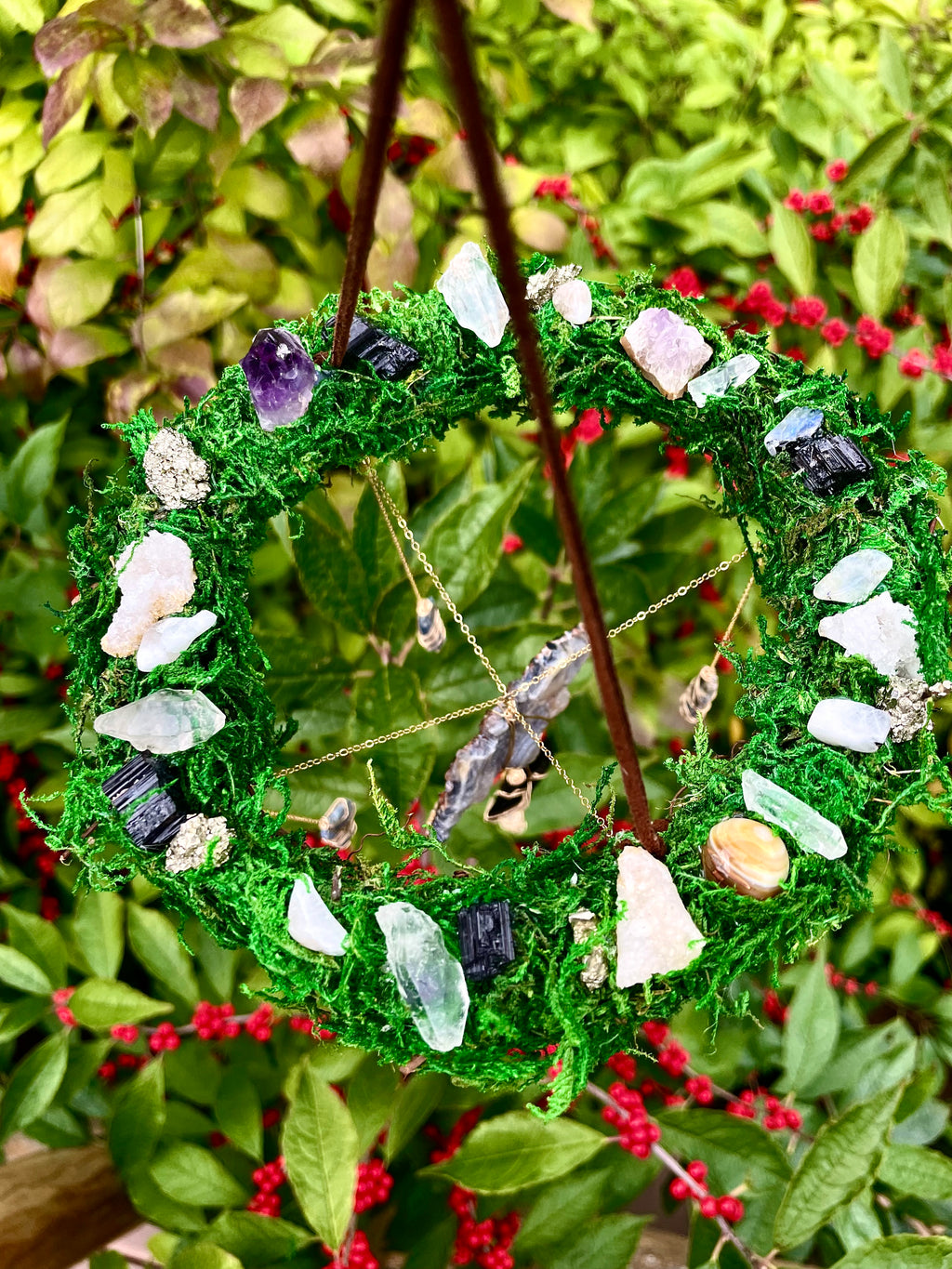 14k gold chalcedony bat fairy nest protection dangle ♡