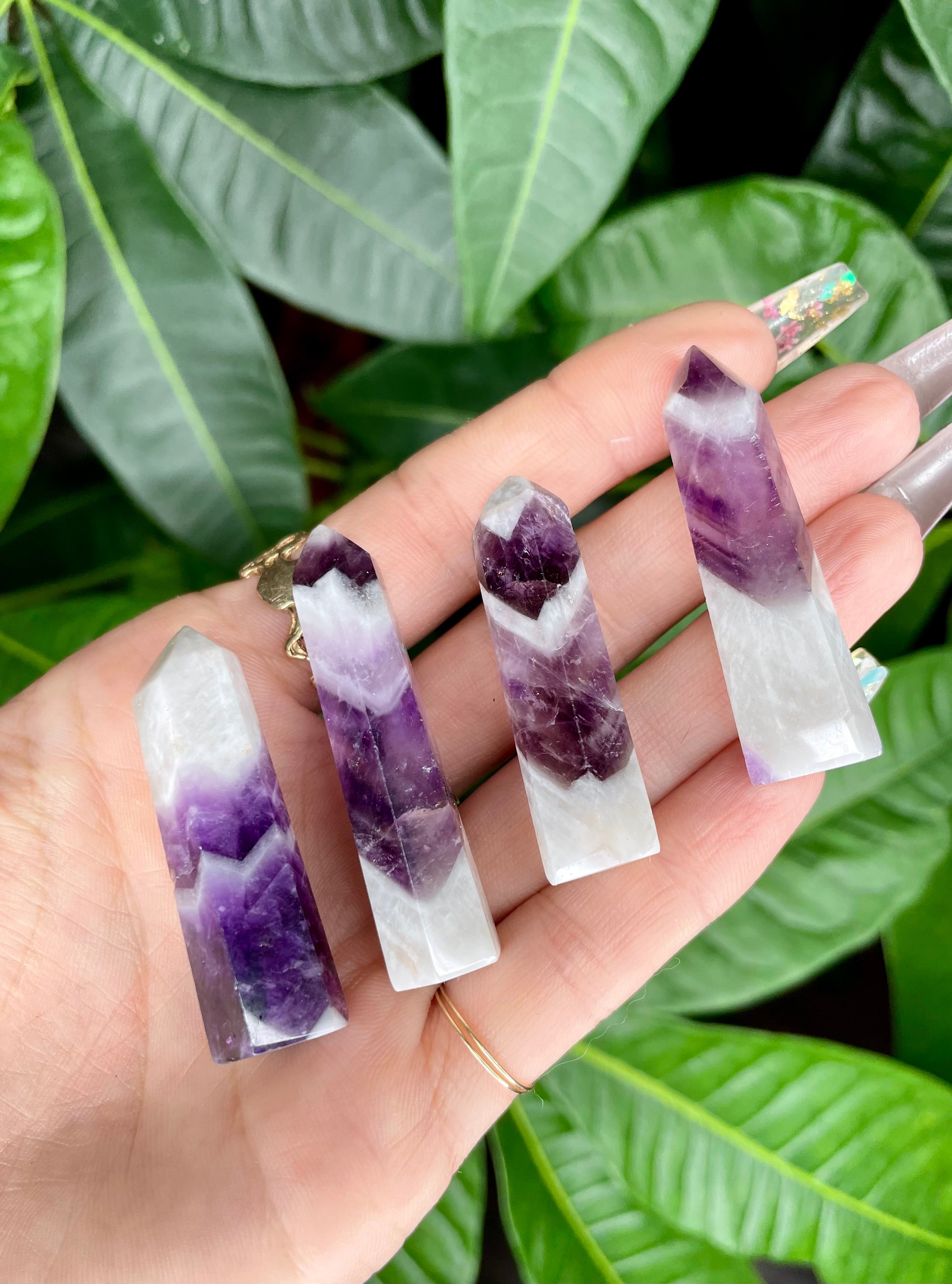 chevron amethyst mini tower