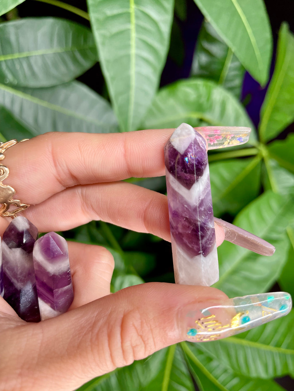chevron amethyst mini tower