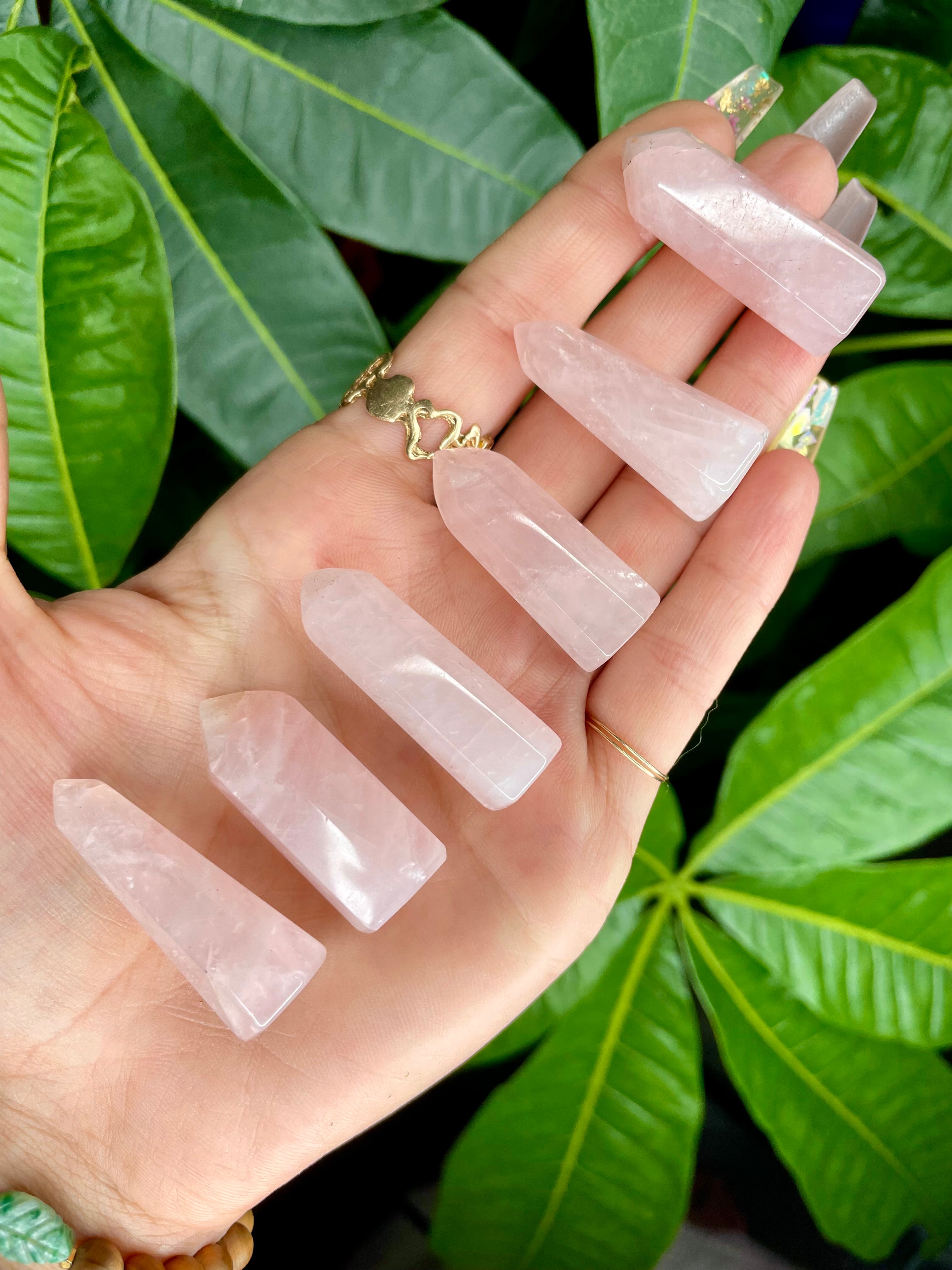 rose quartz mini tower