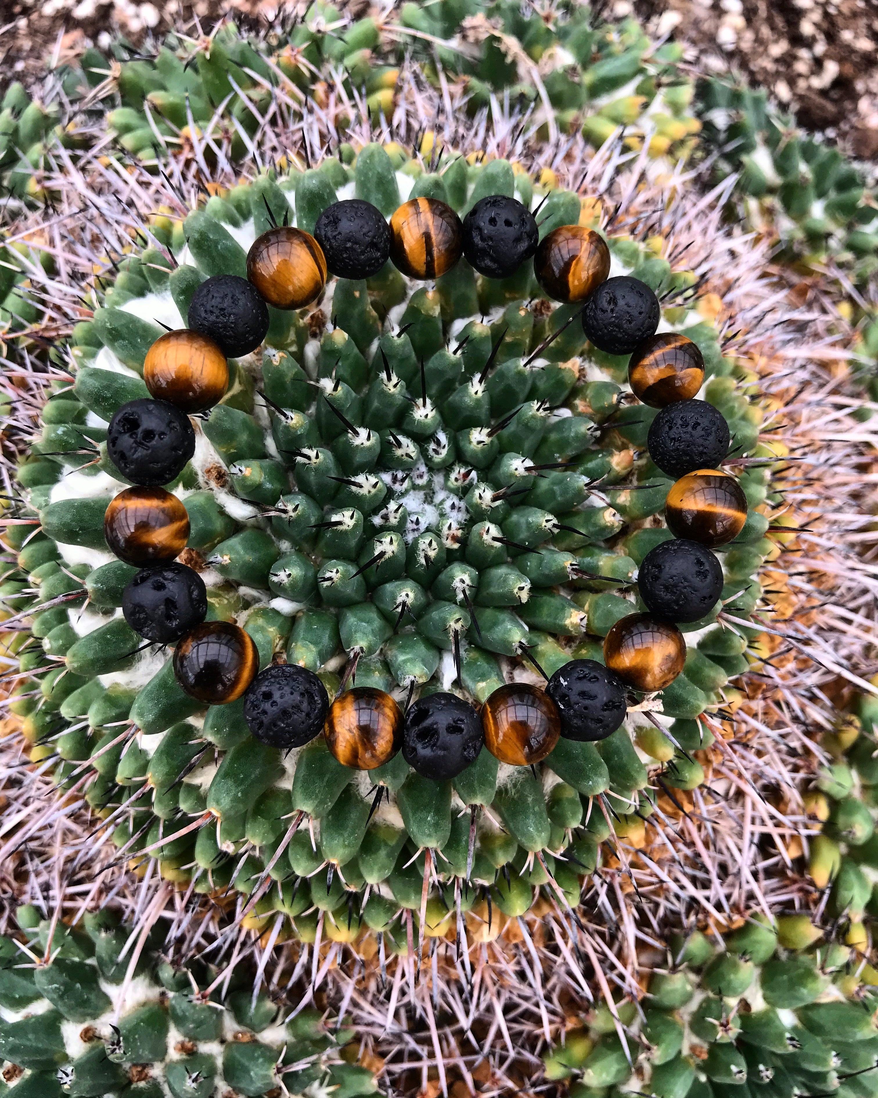 tiger's eye lava bracelet