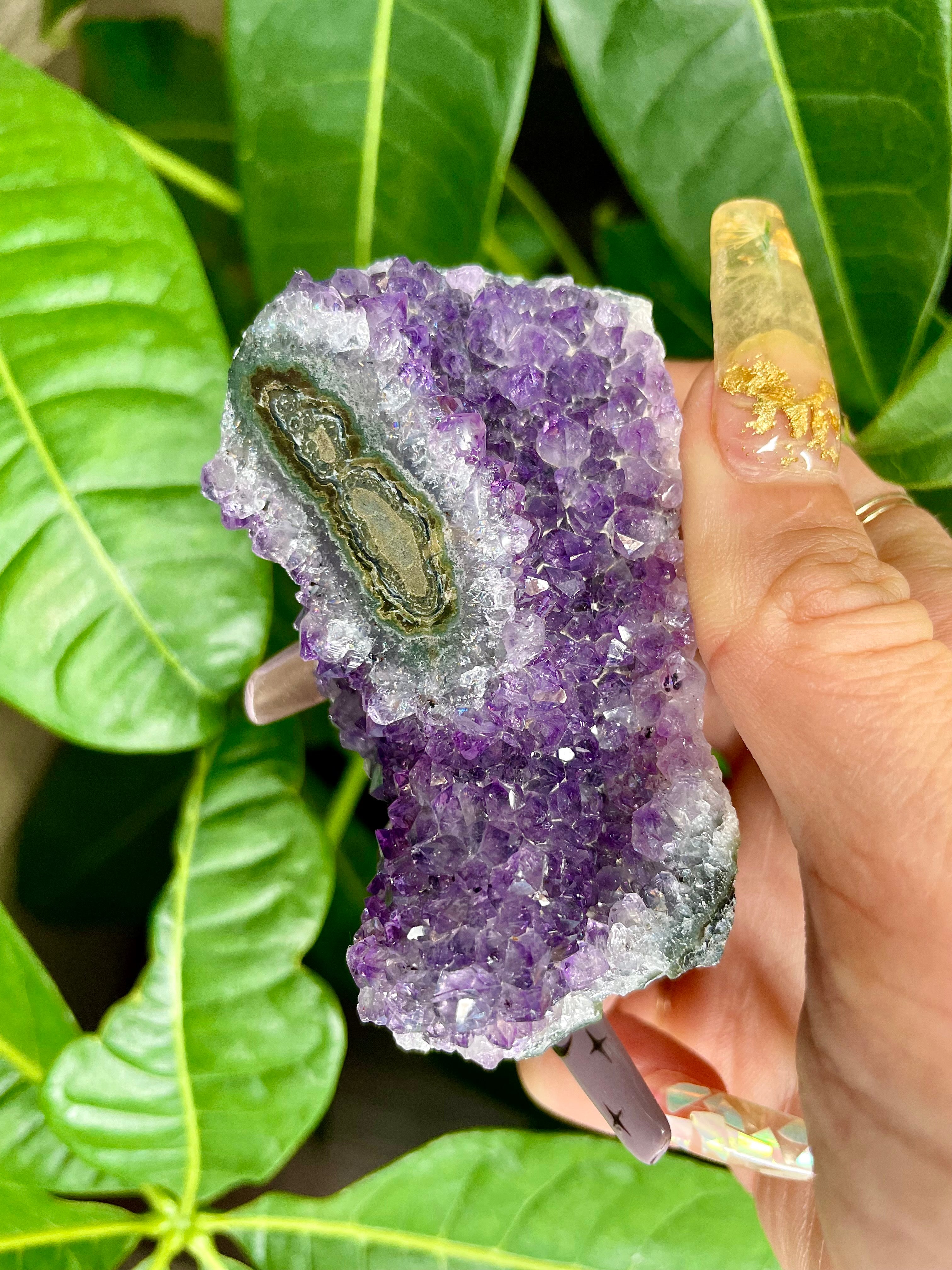 raw amethyst druzy stalactite