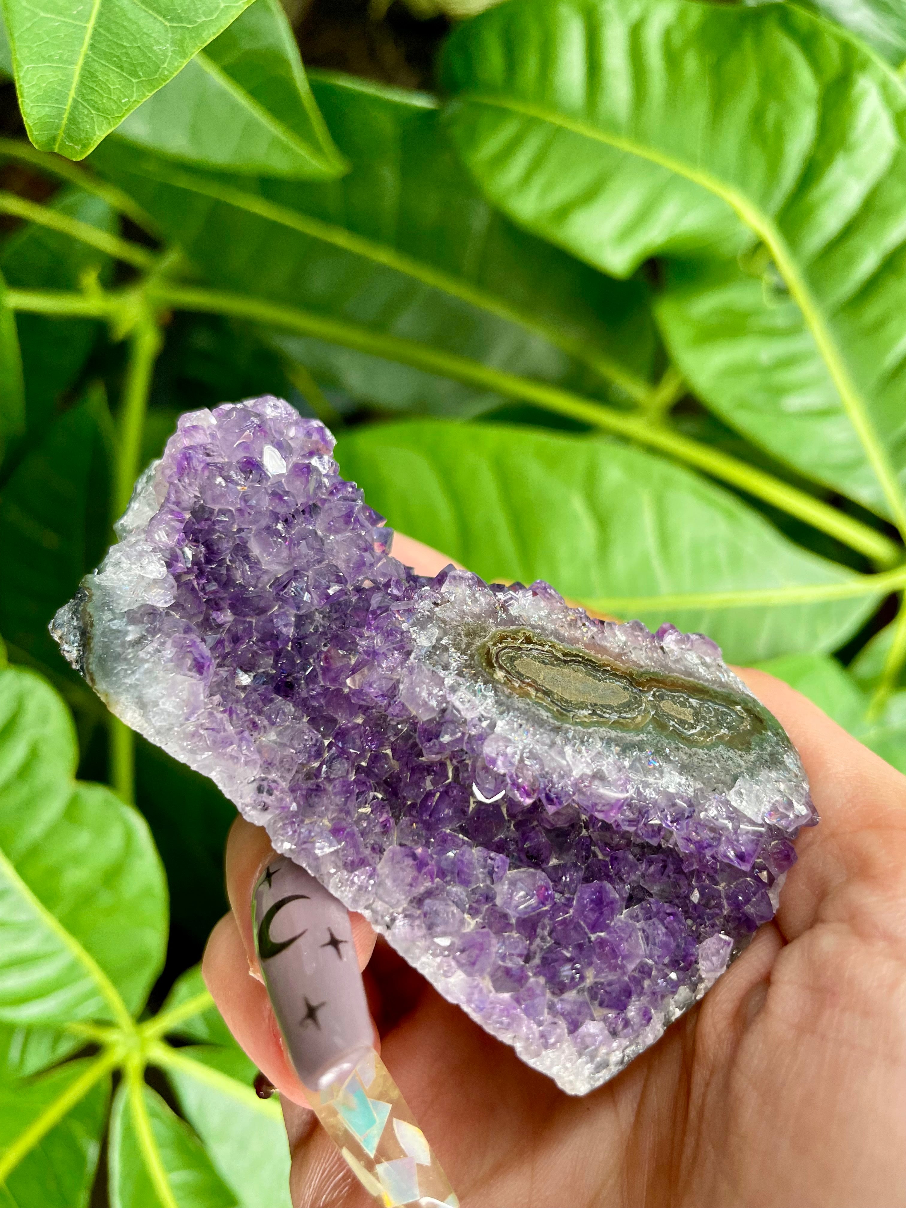 raw amethyst druzy stalactite