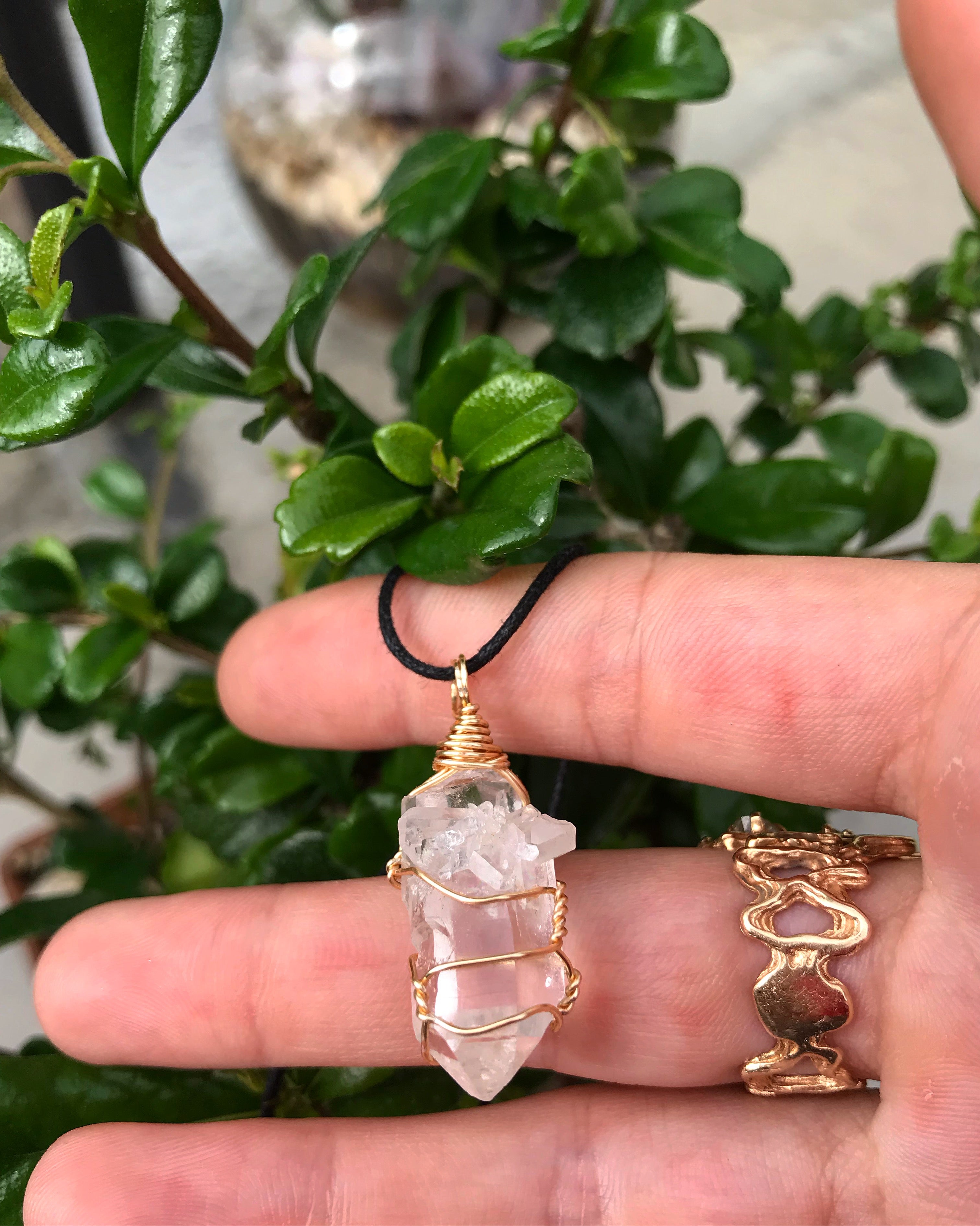 classic stoned crystal necklace