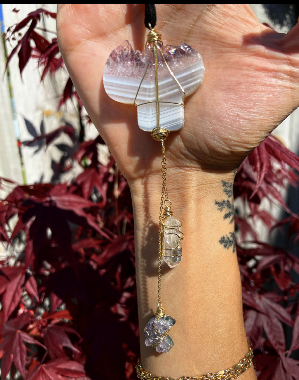 mushroom moon protection dangle