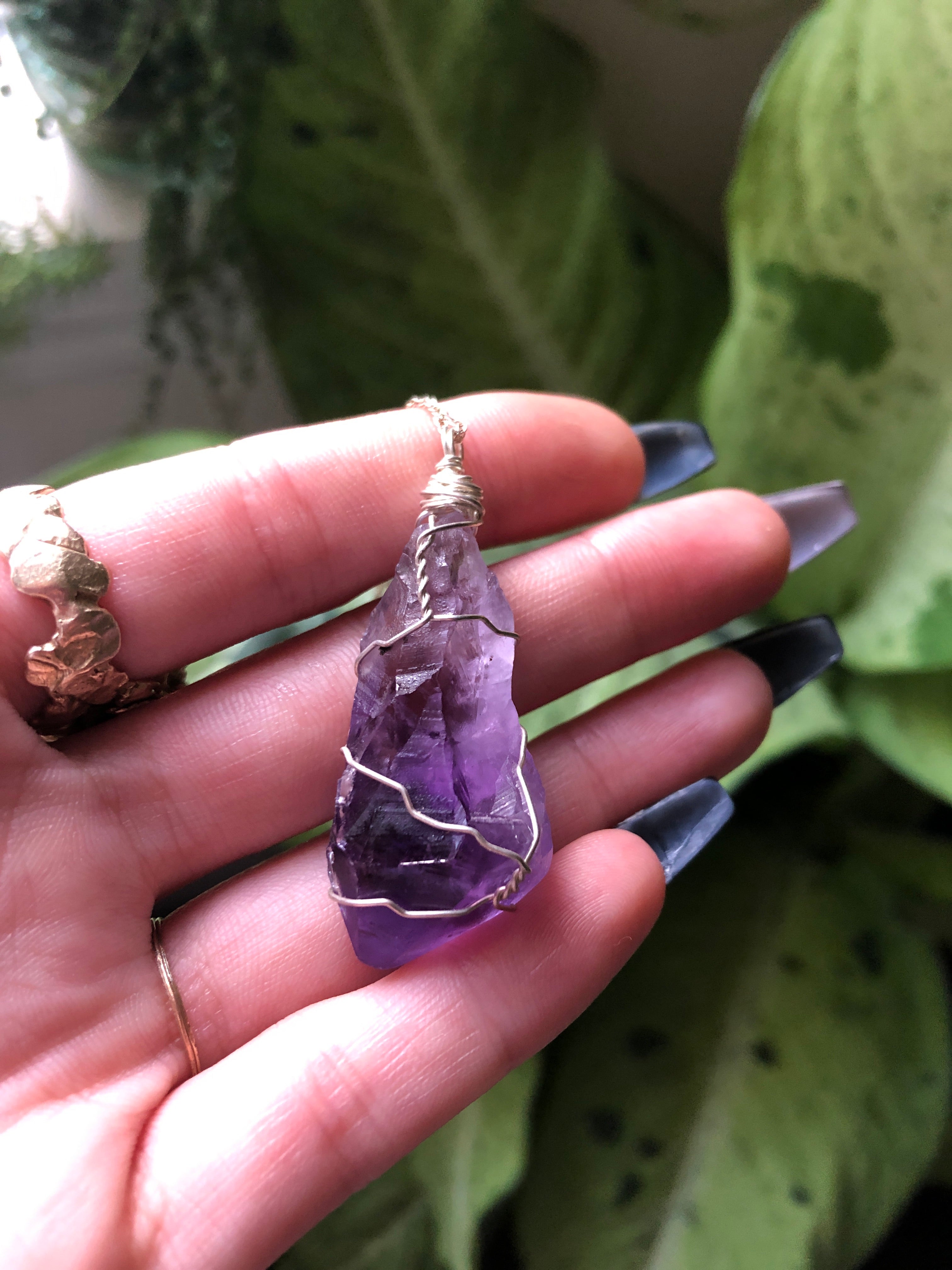 amethyst in sterling silver