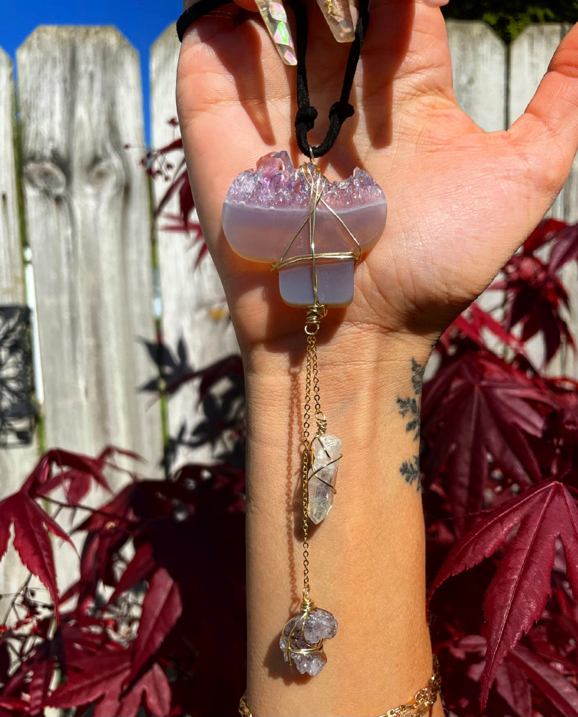 mushroom moon protection dangle