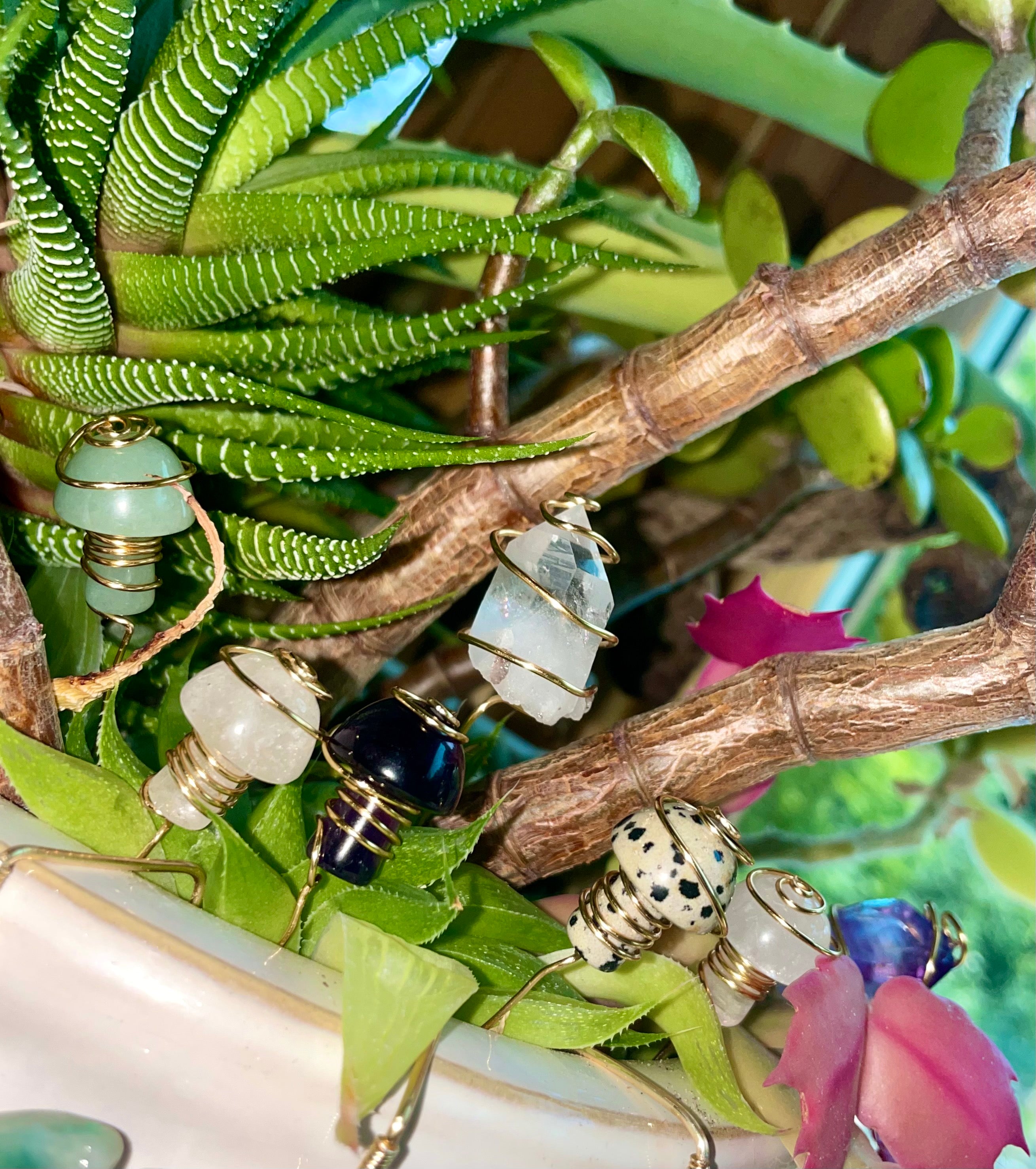 crystal plant poker stake