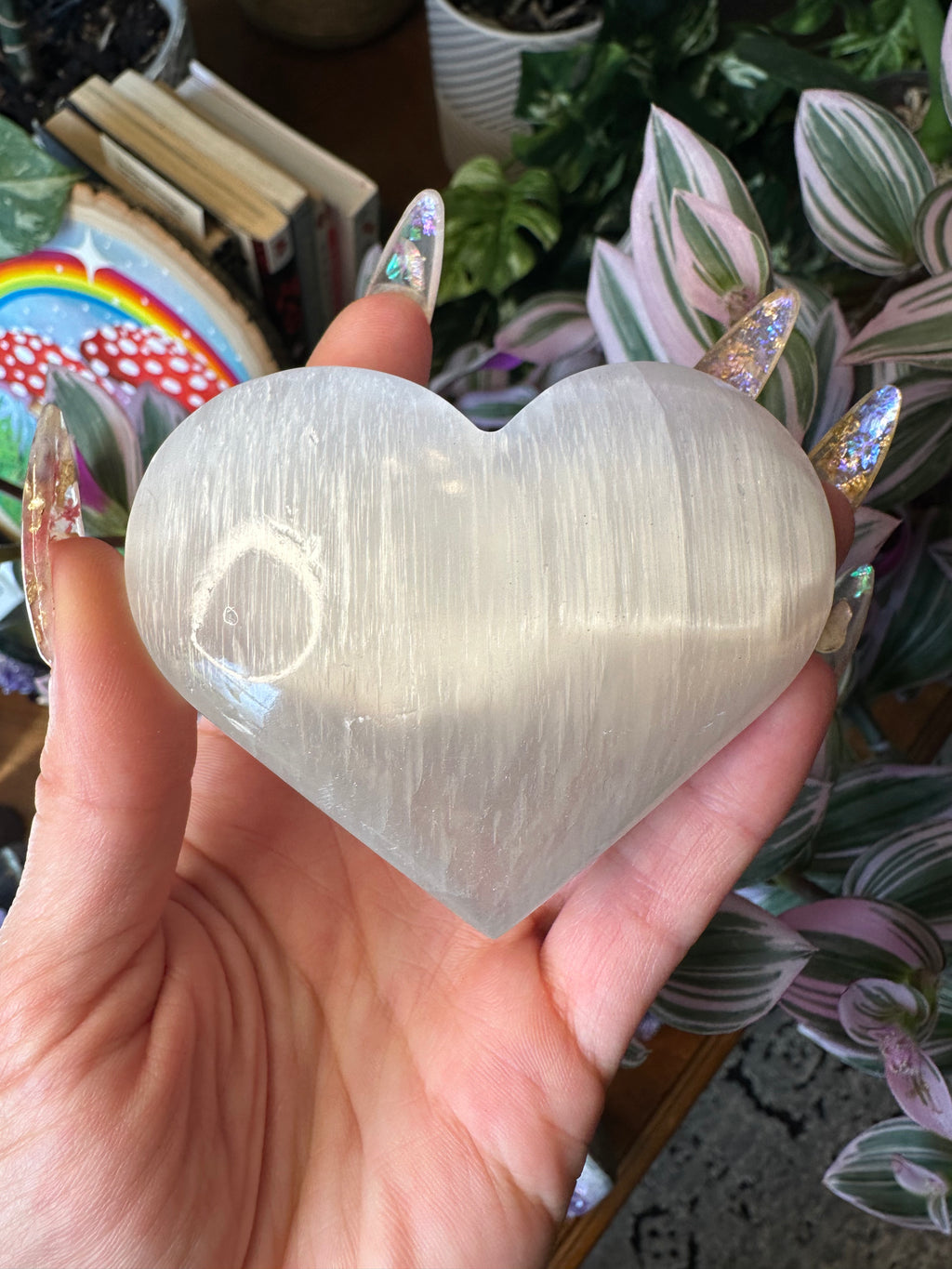 large selenite heart