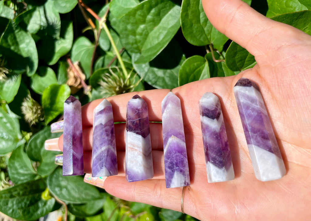 chevron amethyst mini tower