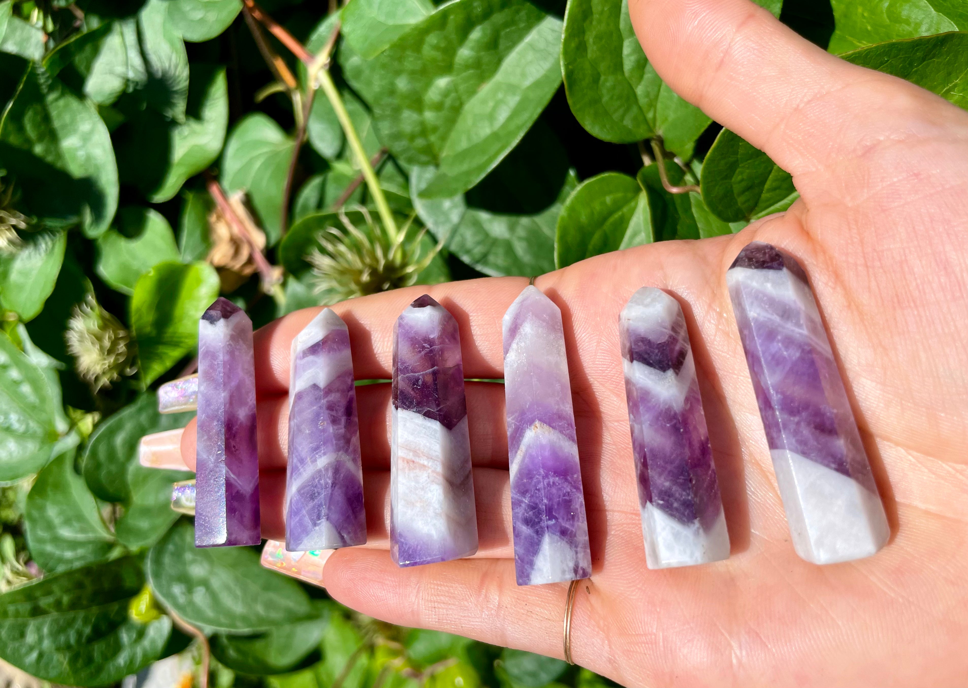 chevron amethyst mini tower