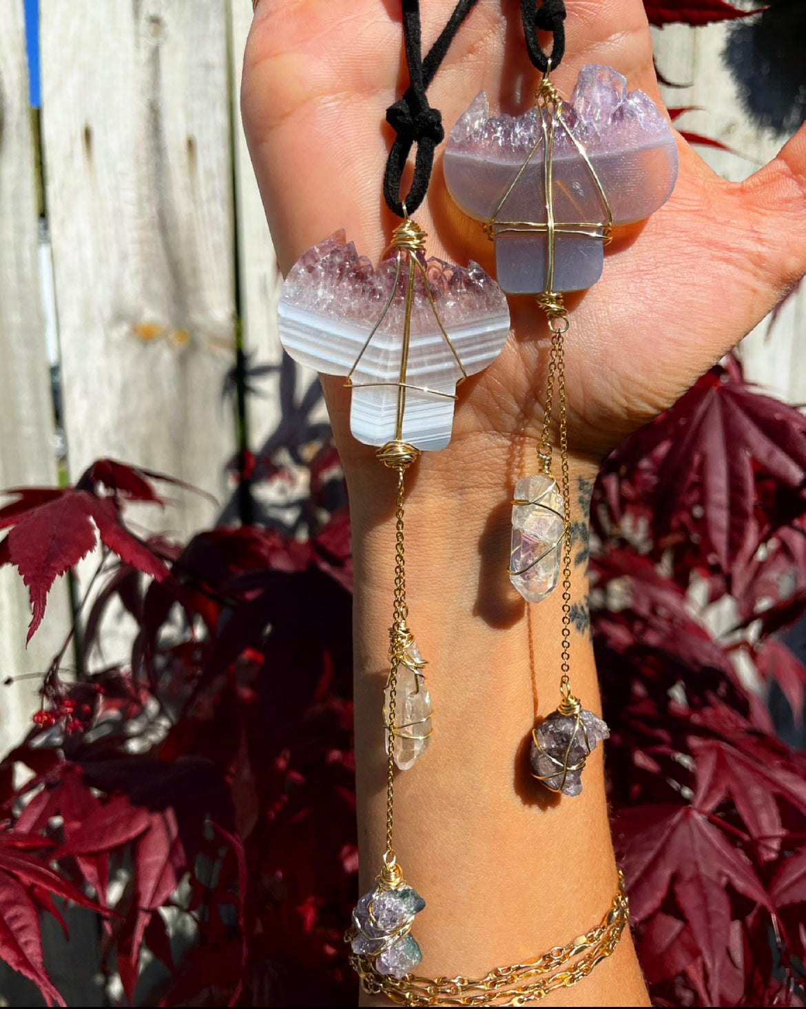 mushroom moon protection dangle