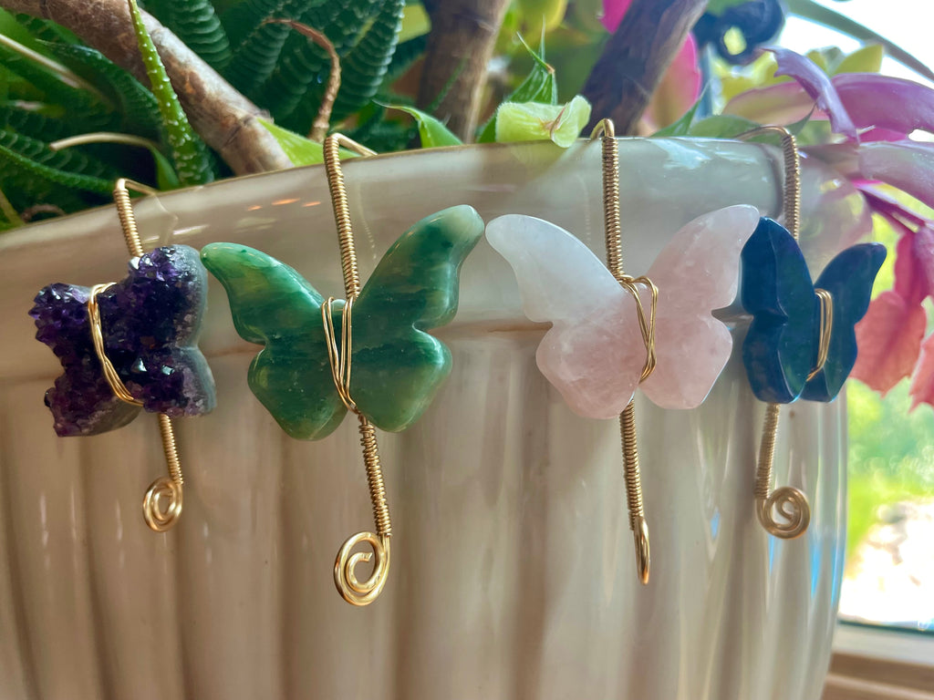 butterfly crystal pot hanger
