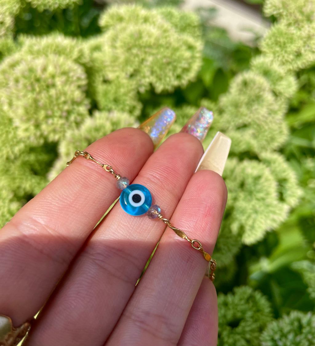evil eye labradorite necklace