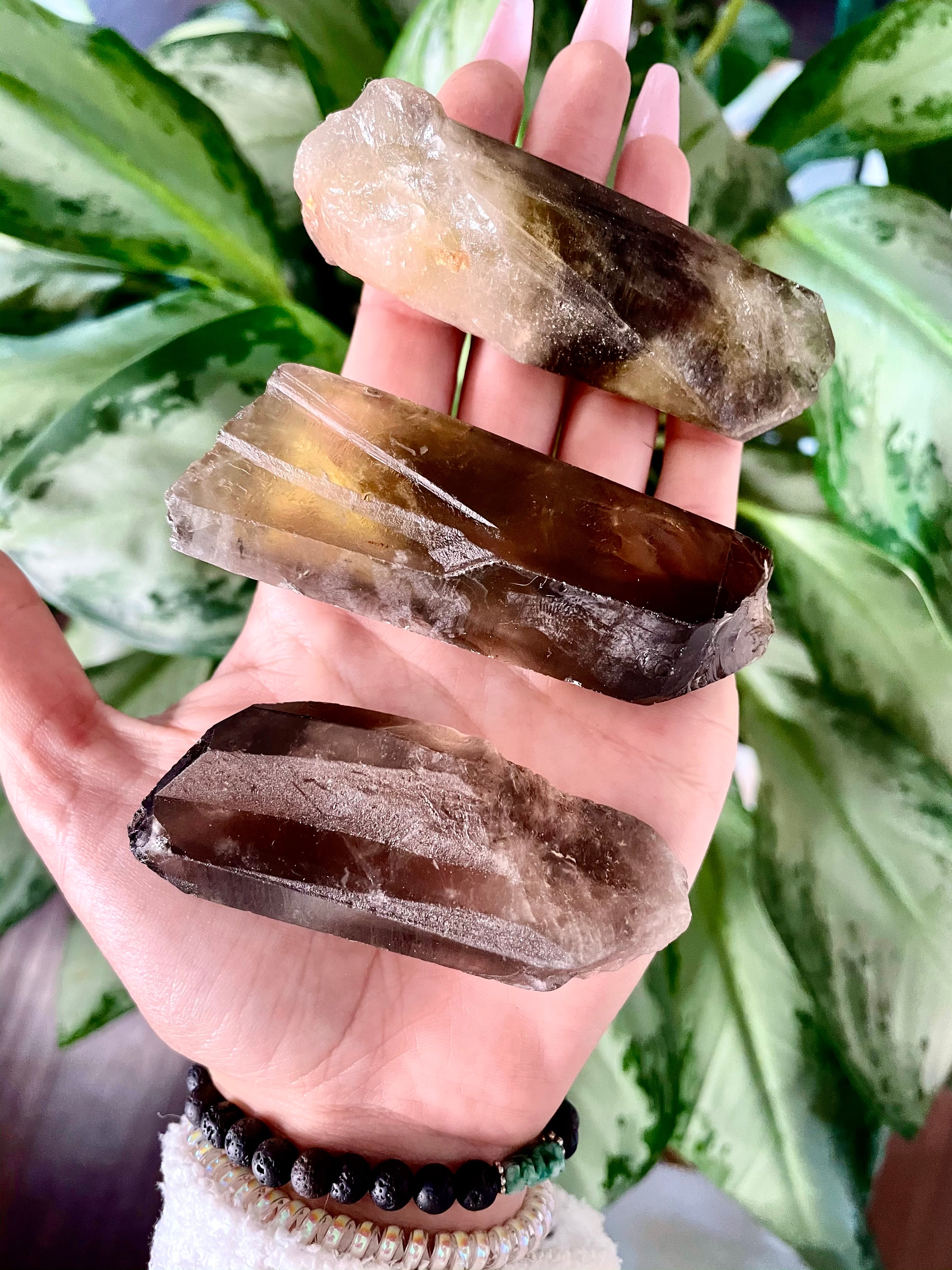 large smoky quartz point