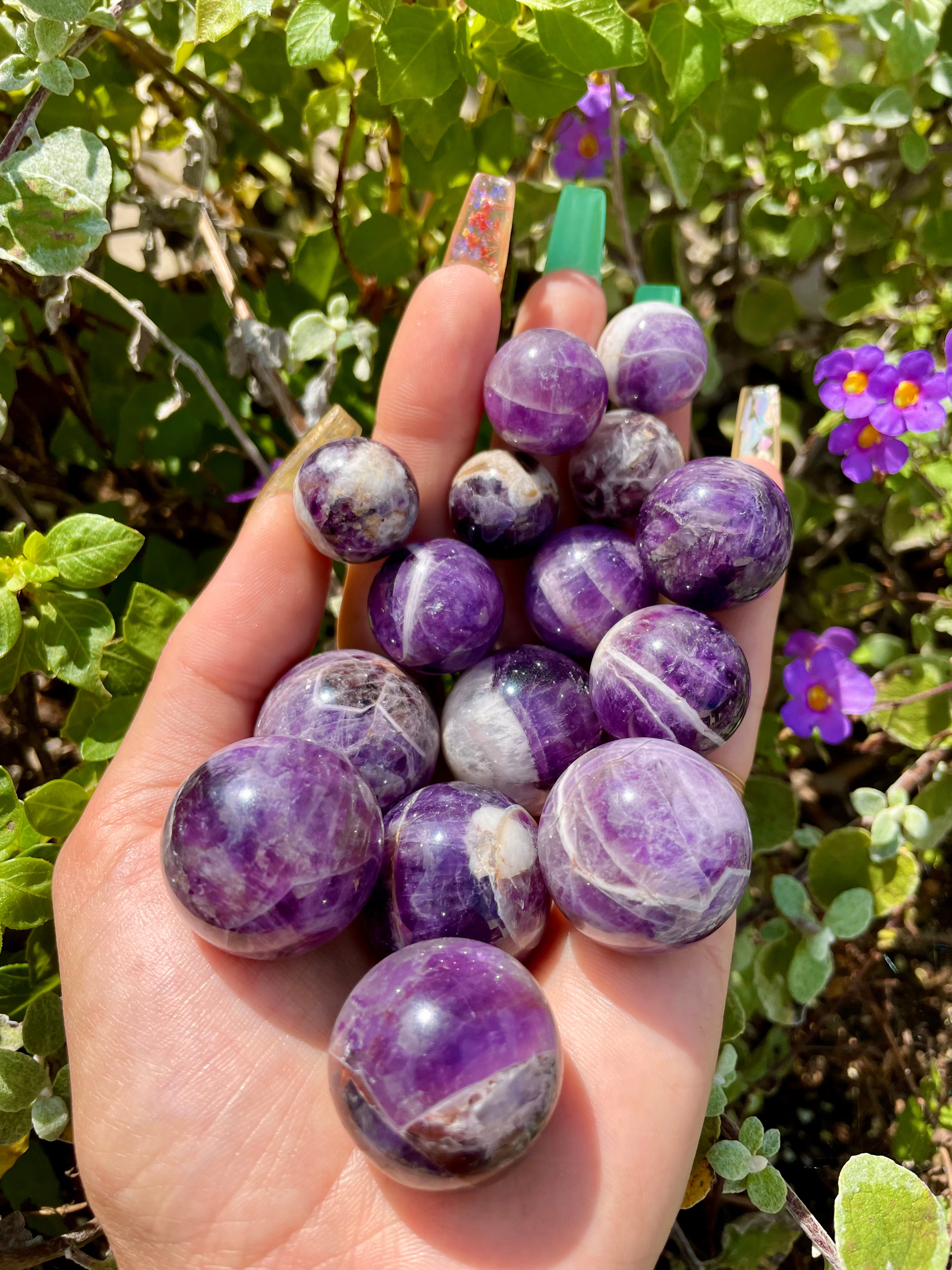 chevron amethyst crystal ball