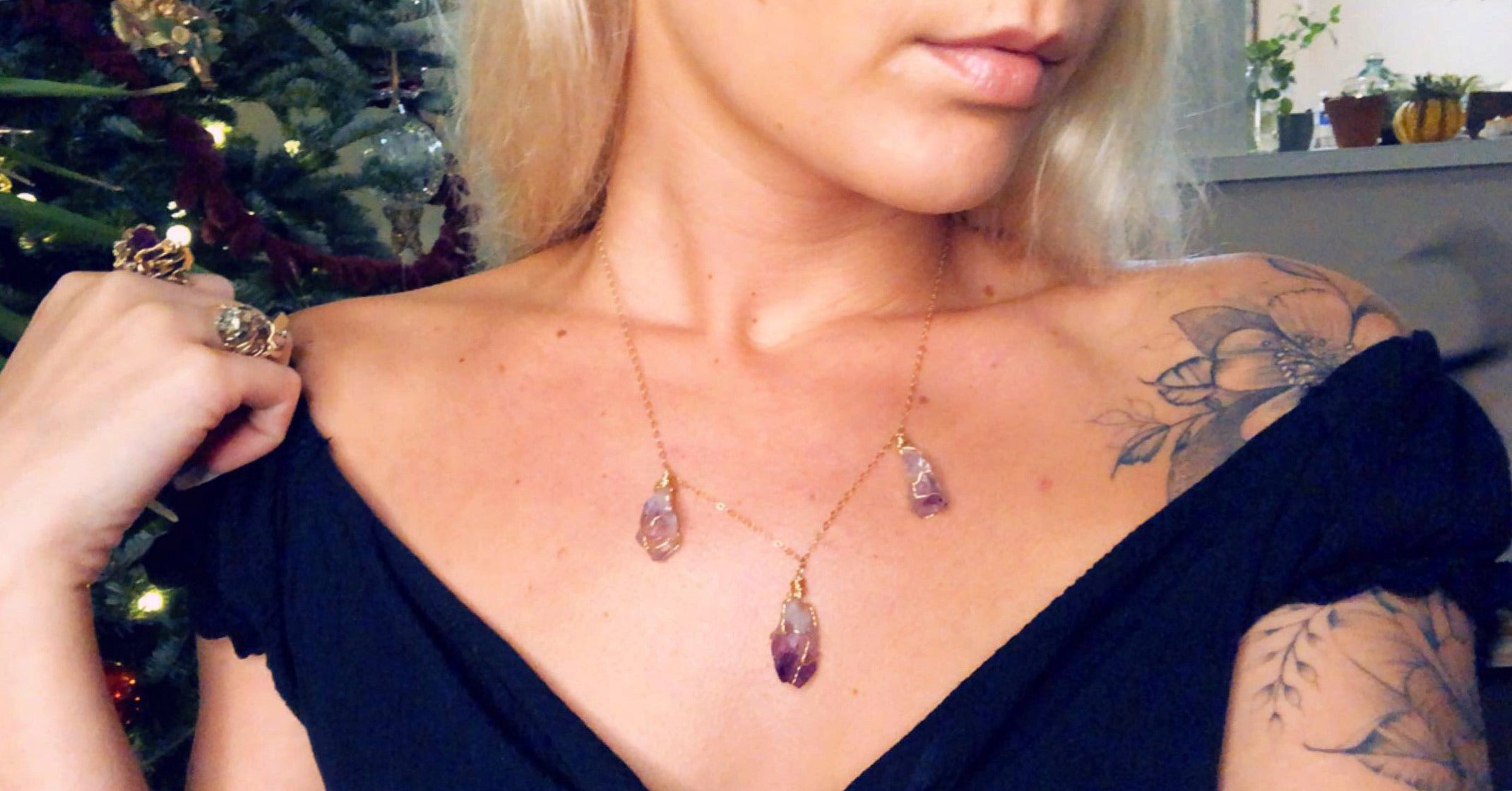 Amara Amethyst Necklace | sterling silver or gold