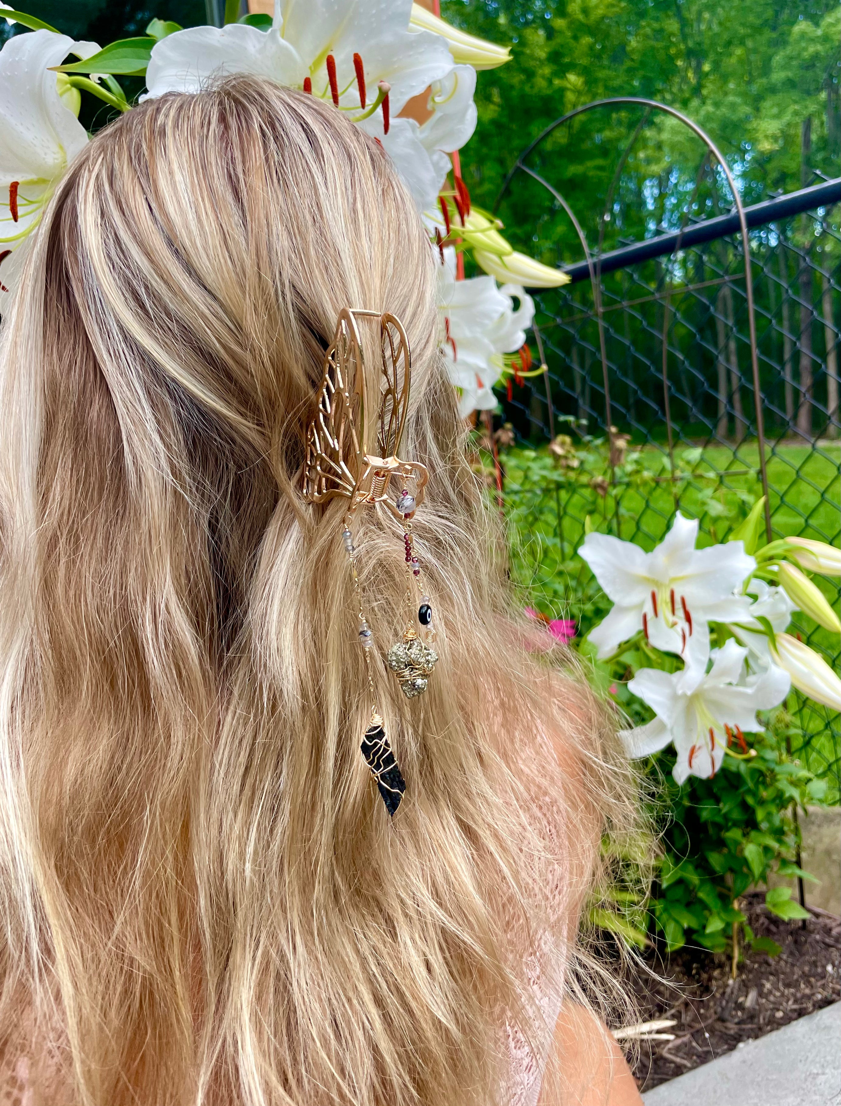 protect me butterfly crystal clip