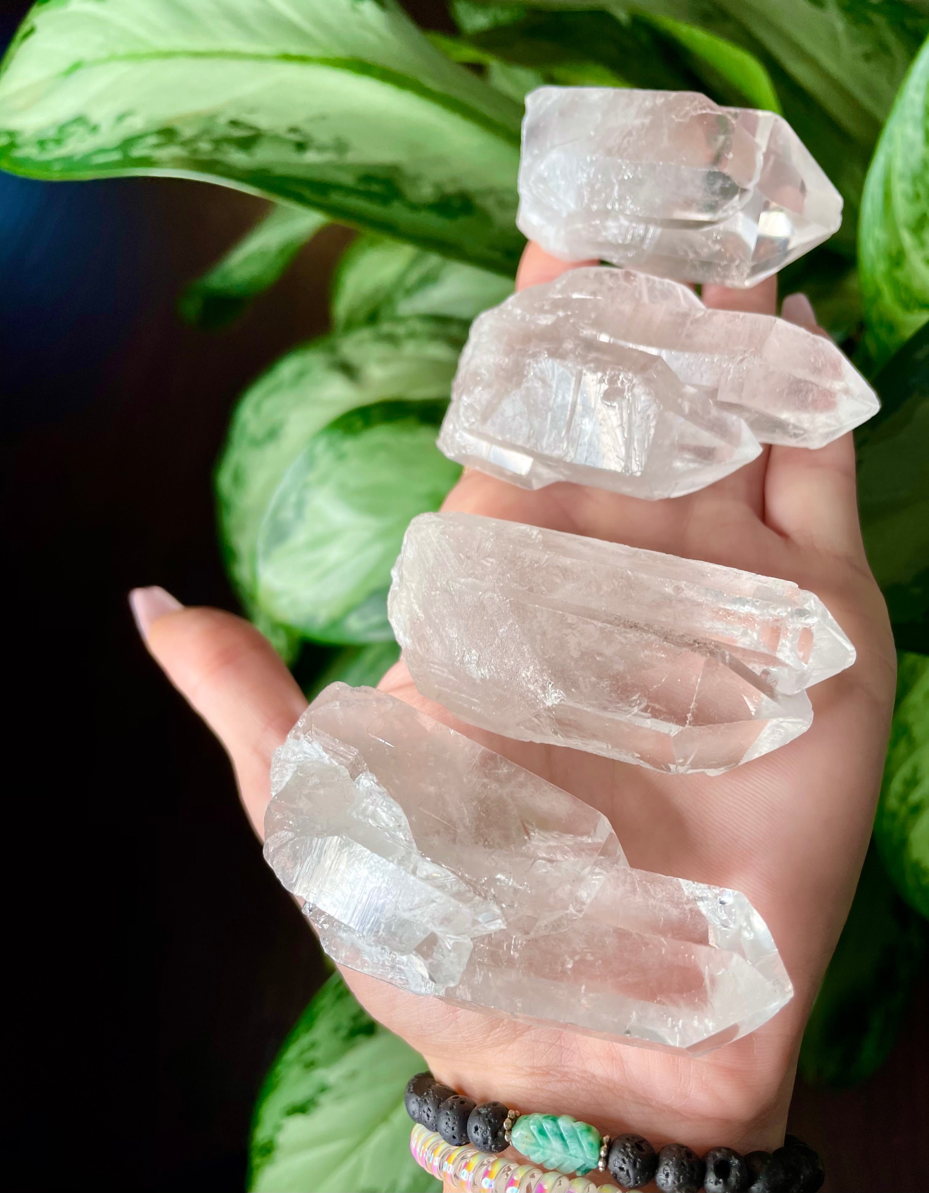large clear quartz multi-point crystal