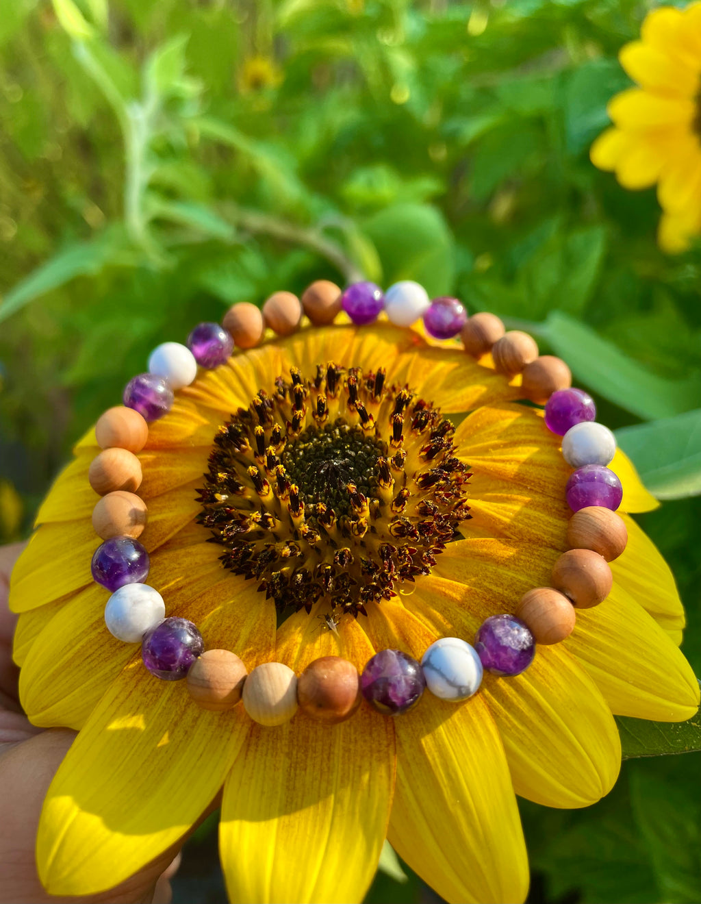 amethyst howlite bracelet