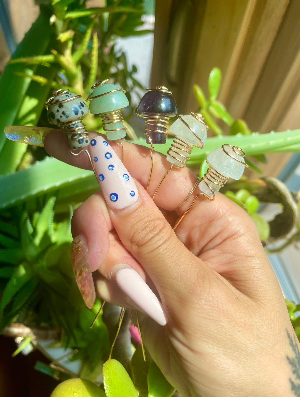 crystal plant poker stake