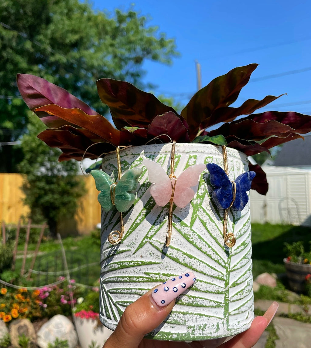 butterfly crystal pot hanger