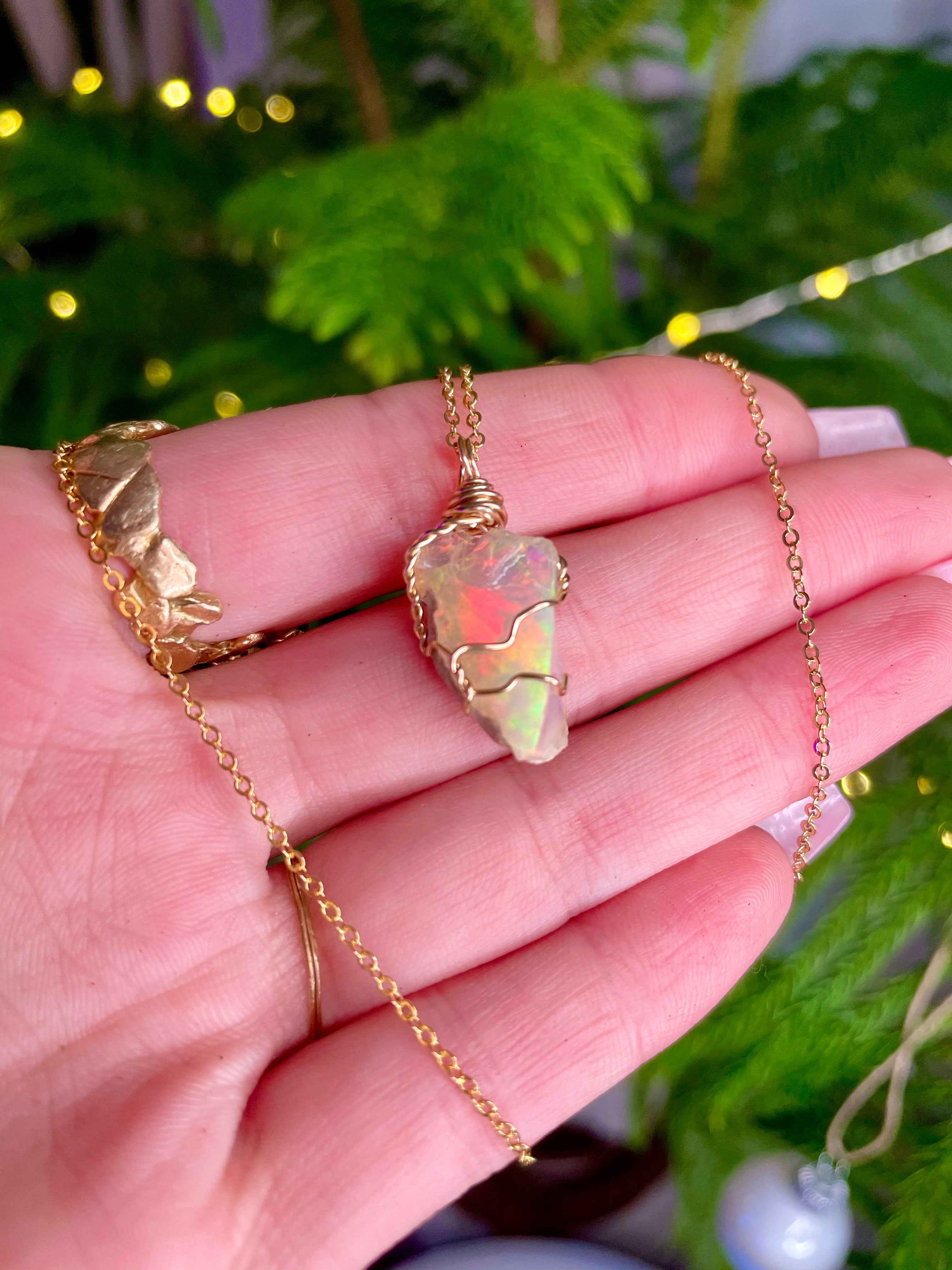 *deposit* for a custom raw opal necklace ♡