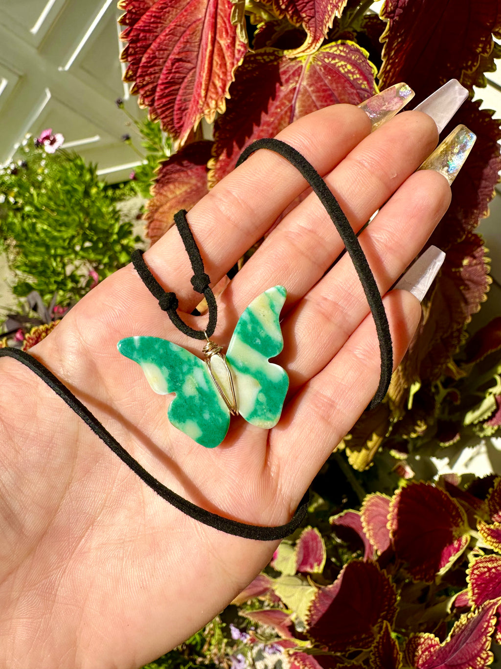 jade butterfly necklace